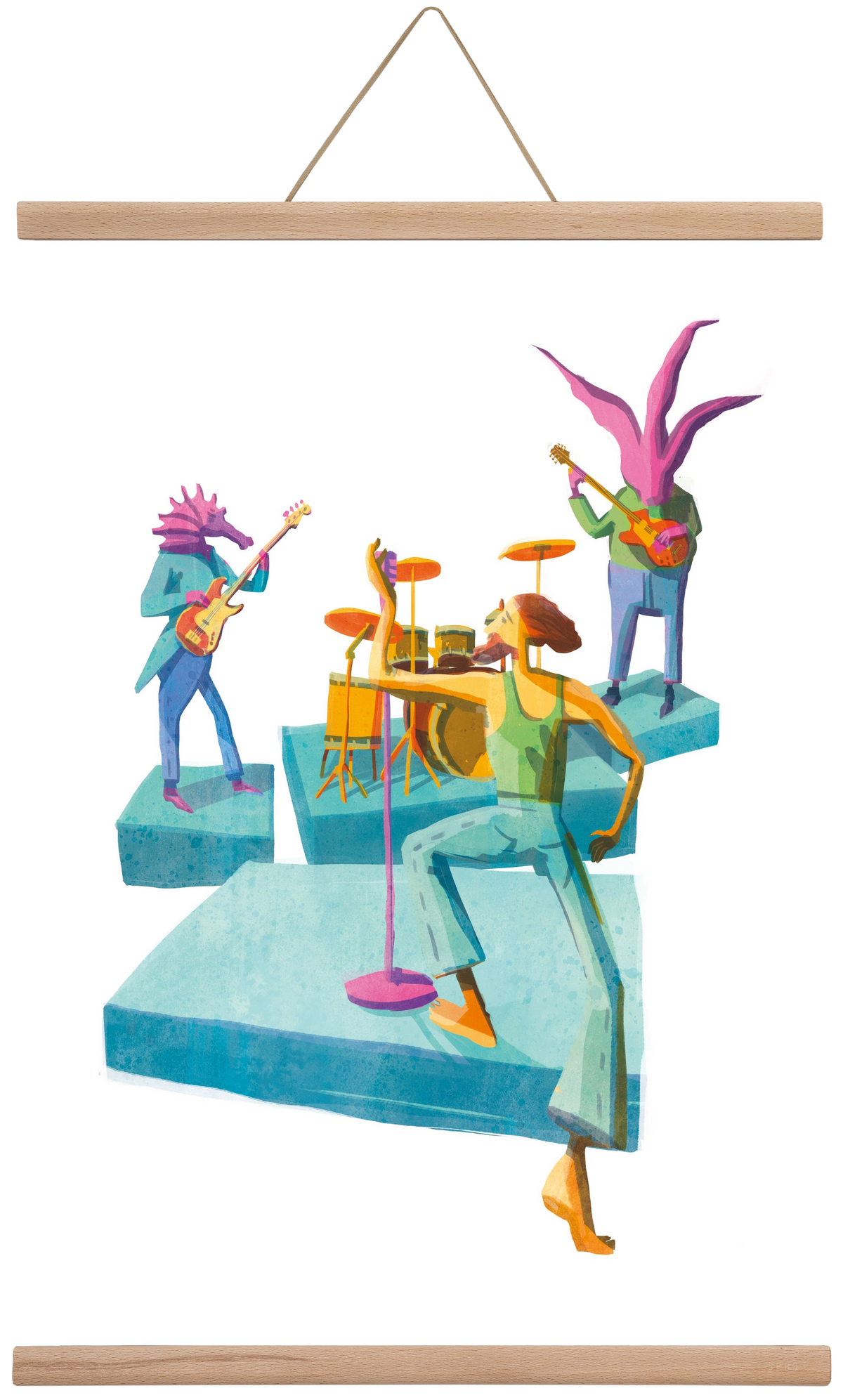 Underwater Orchestra, 40x60 cm (40x60 cm), Tölgy akasztó