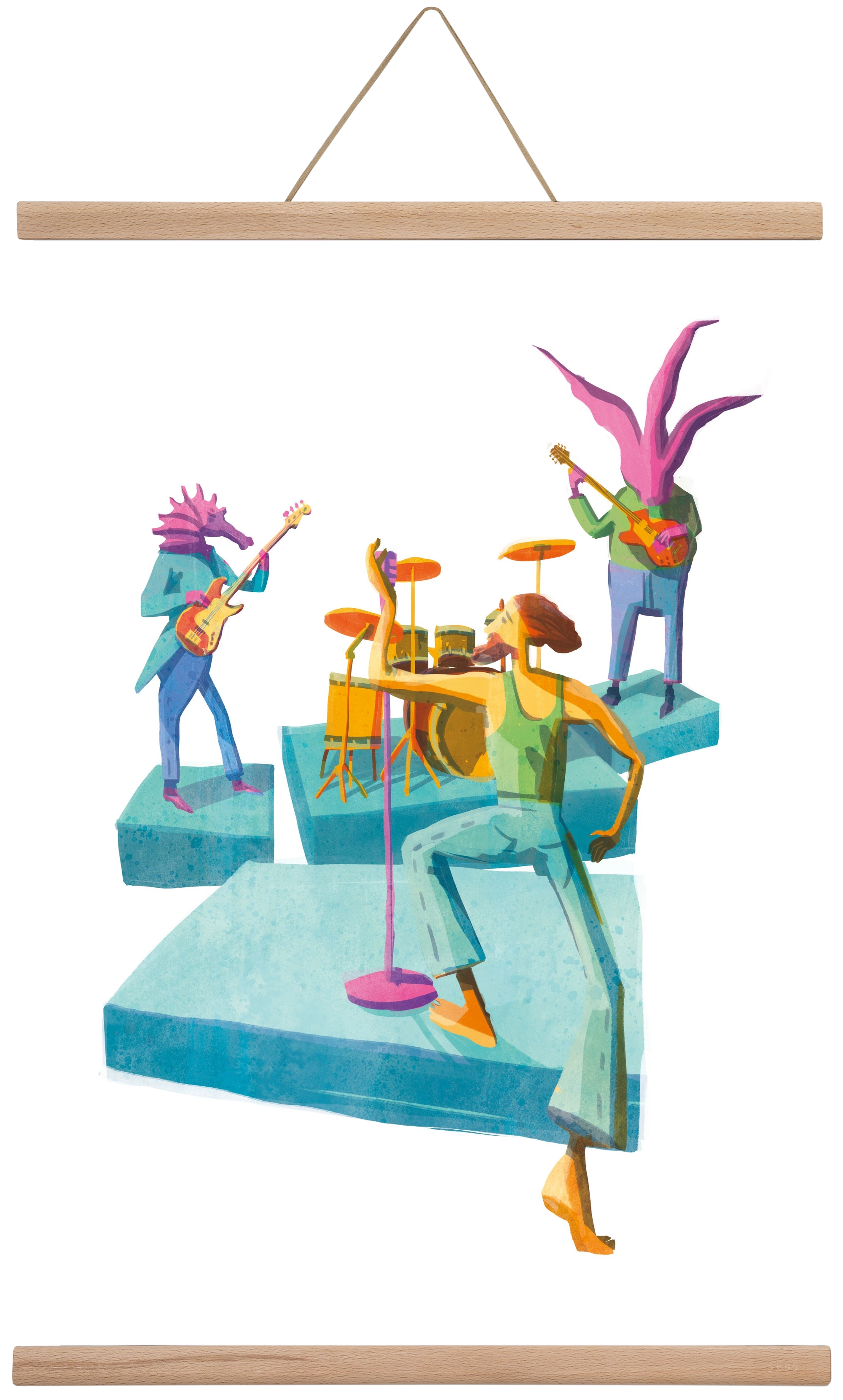 Underwater Orchestra, 40x60 cm (40x60 cm), Tölgy akasztó