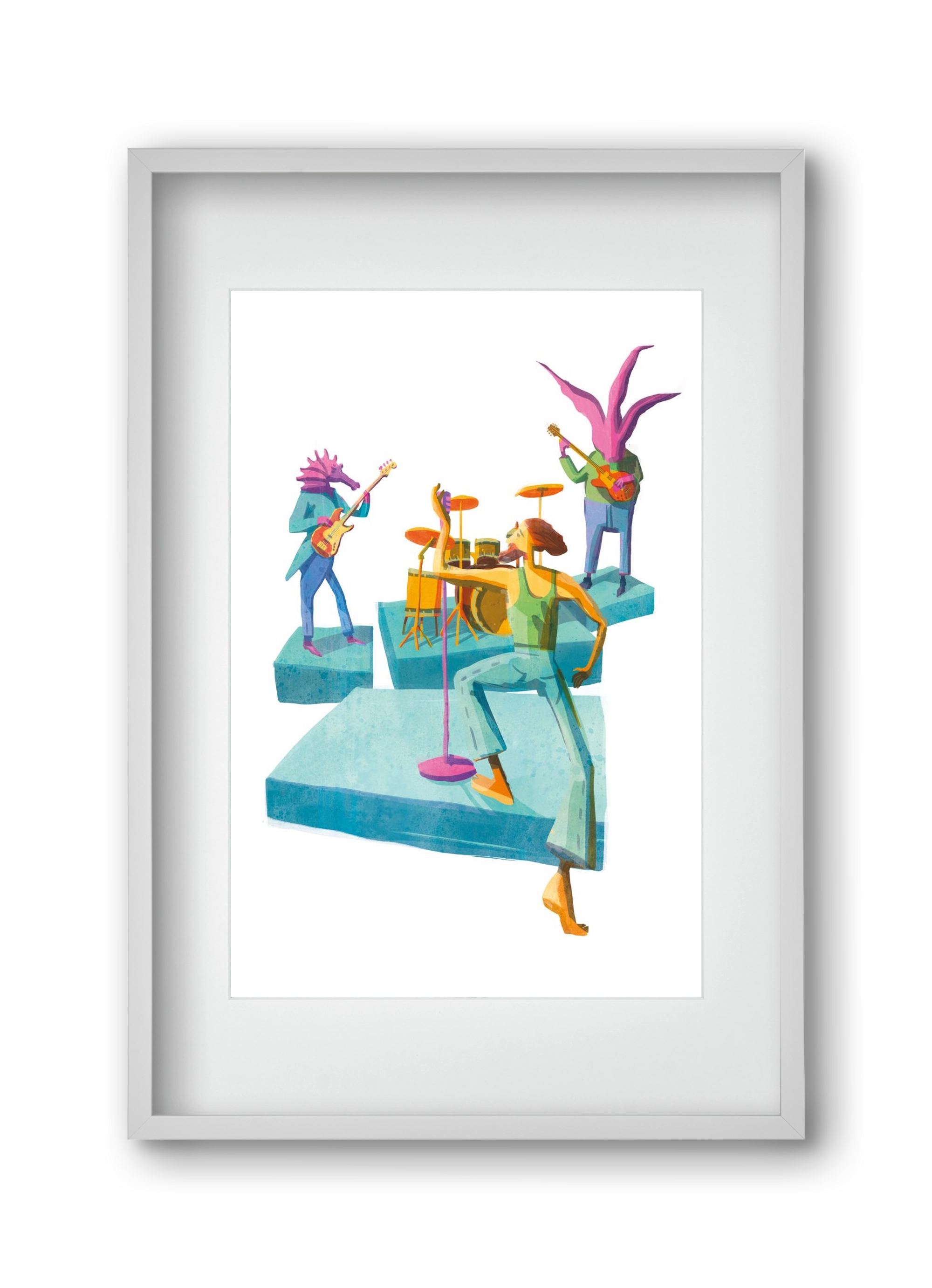 Underwater Orchestra, 30x45 cm (20x30 cm), Fehér keret, paszpartuval