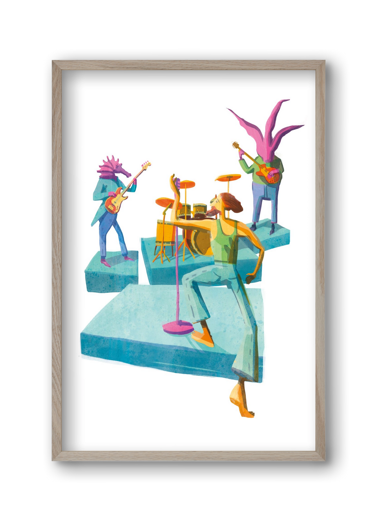 Underwater Orchestra, 30x45 cm (30x45 cm), Tölgy keret