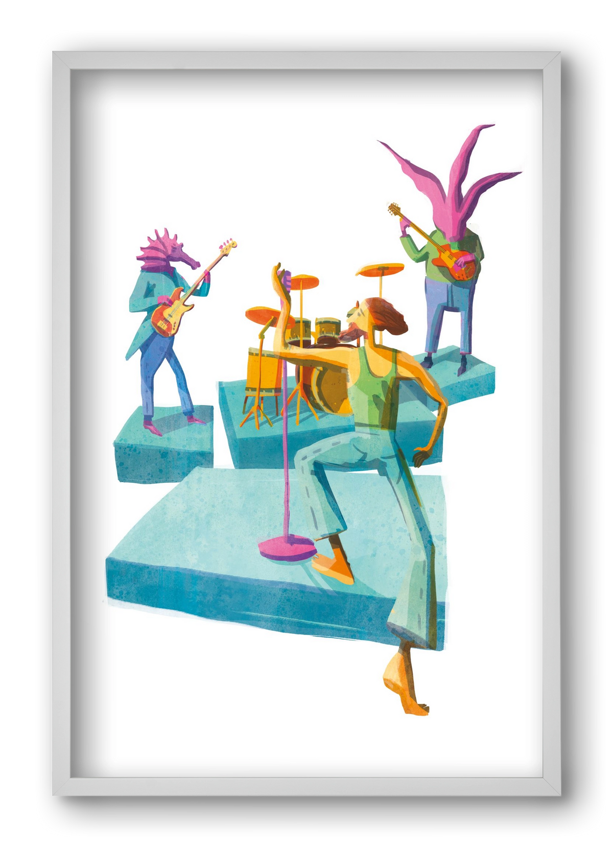 Underwater Orchestra, 40x60 cm (40x60 cm), Fehér keret