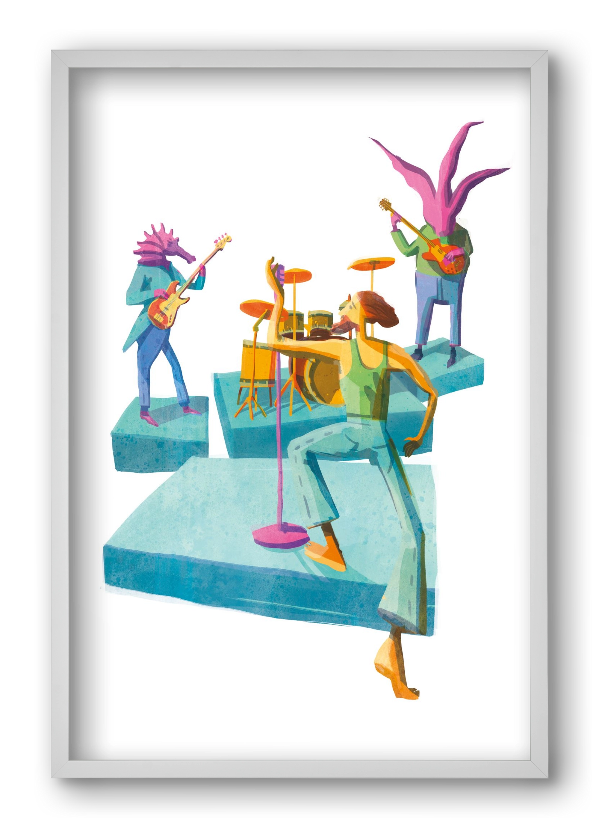 Underwater Orchestra, 40x60 cm (40x60 cm), Fehér keret