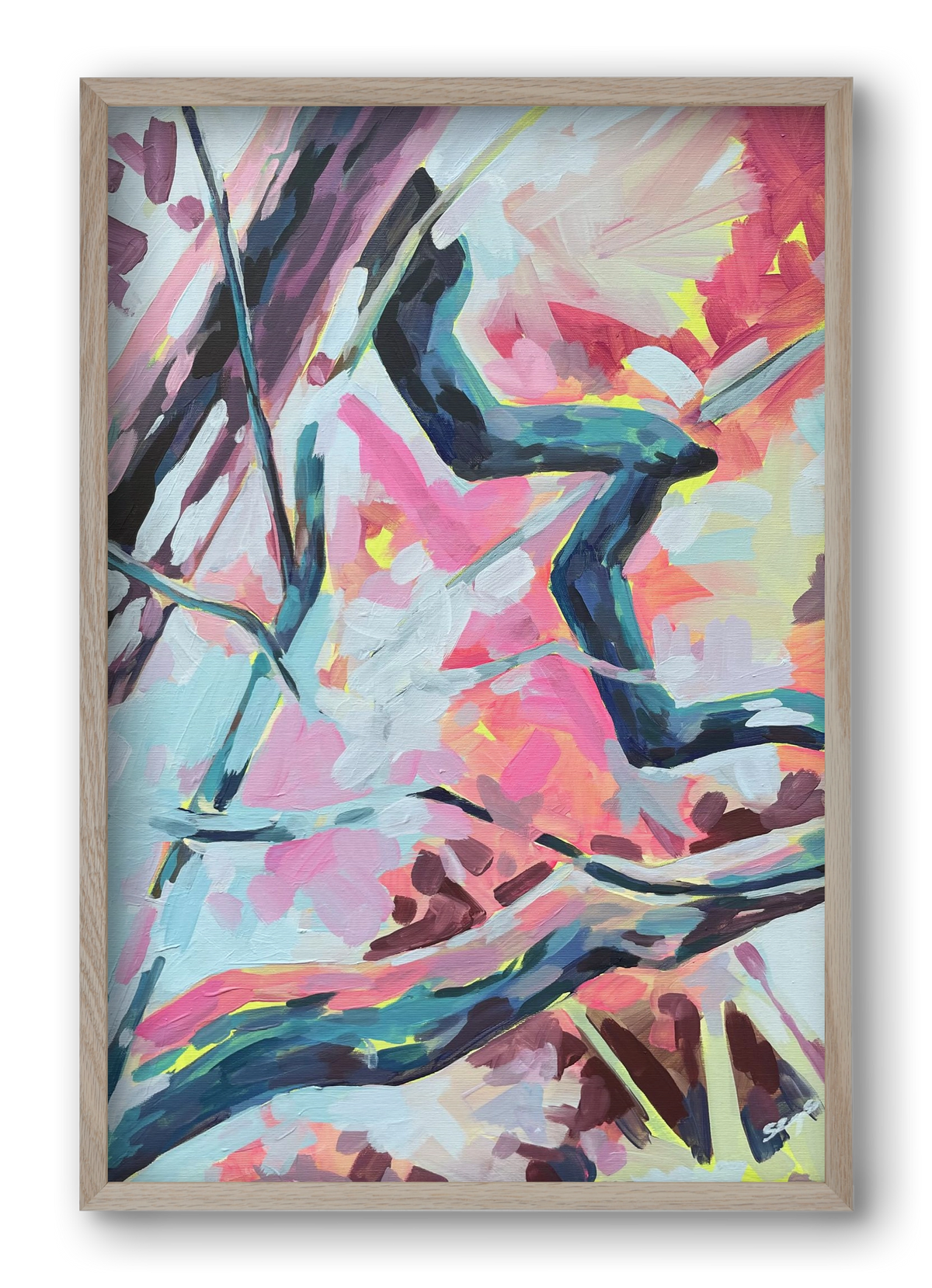 The Garden V., 40x60 cm (40x60 cm), Tölgy keret