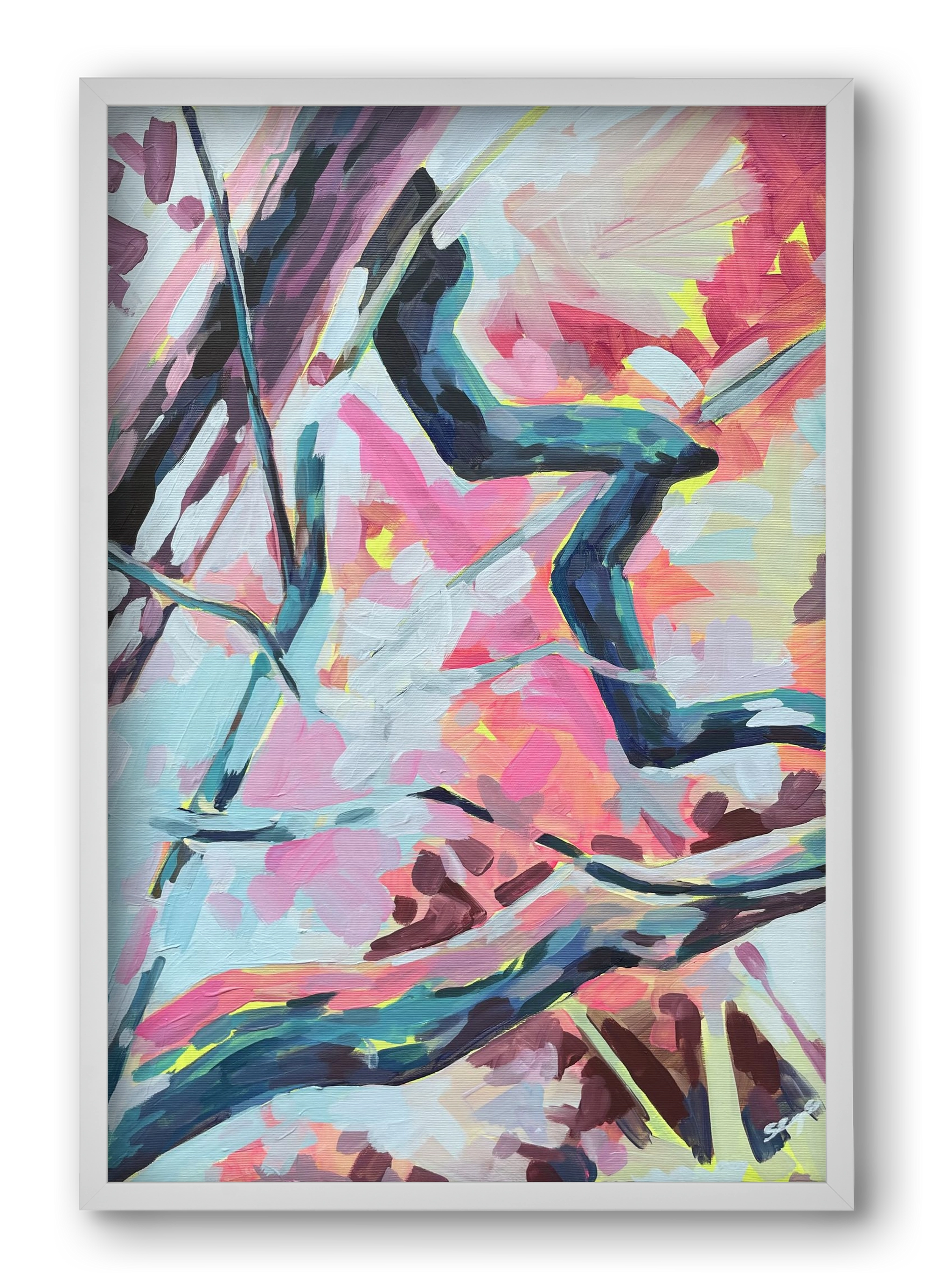 The Garden V., 40x60 cm (40x60 cm), Fehér keret