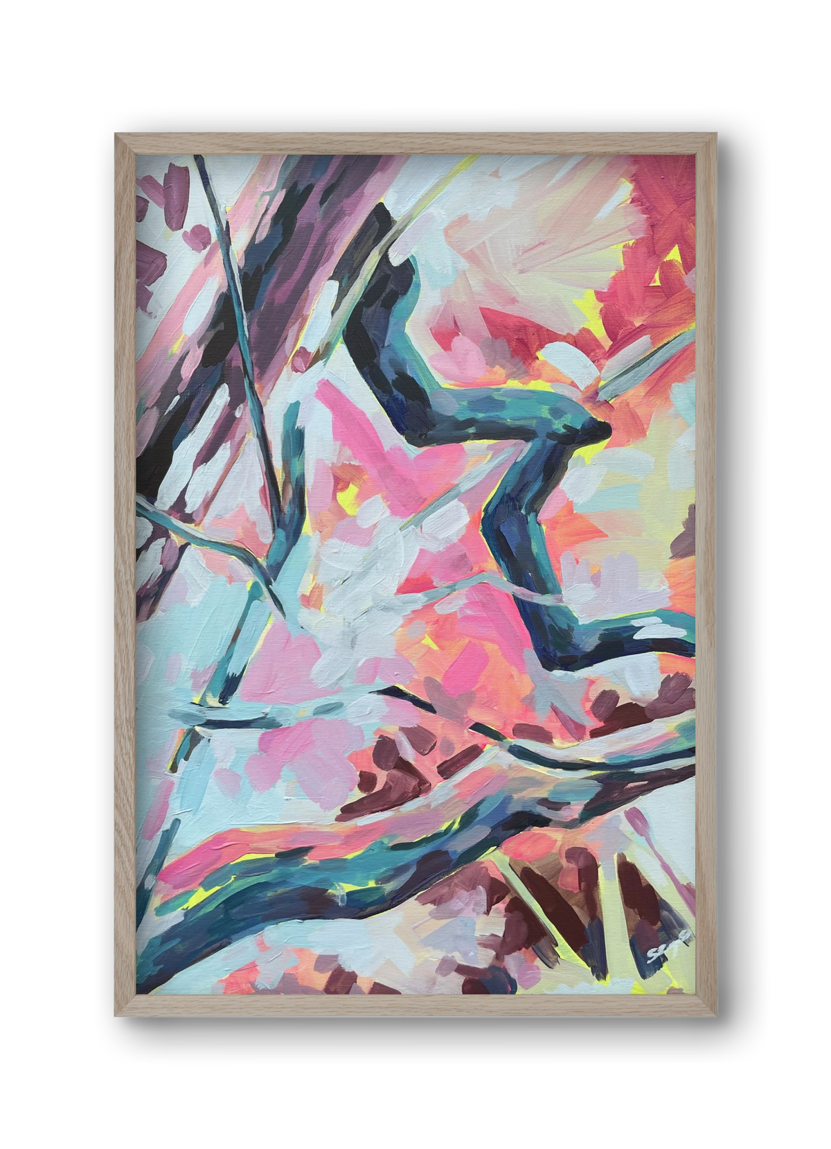 The Garden V., 30x45 cm (30x45 cm), Tölgy keret