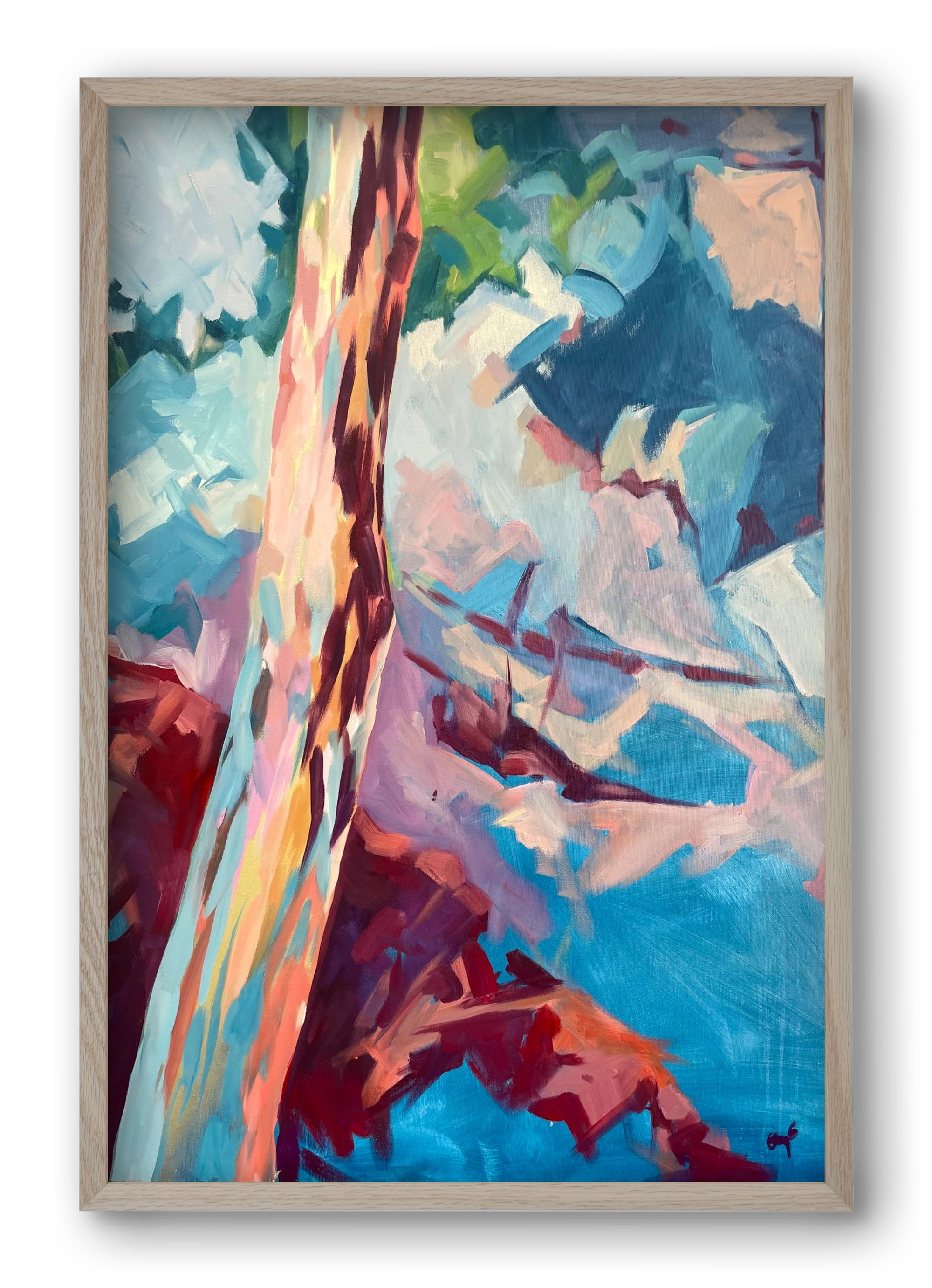 Kindergarten Landscape II., 40x60 cm (40x60 cm), Tölgy keret