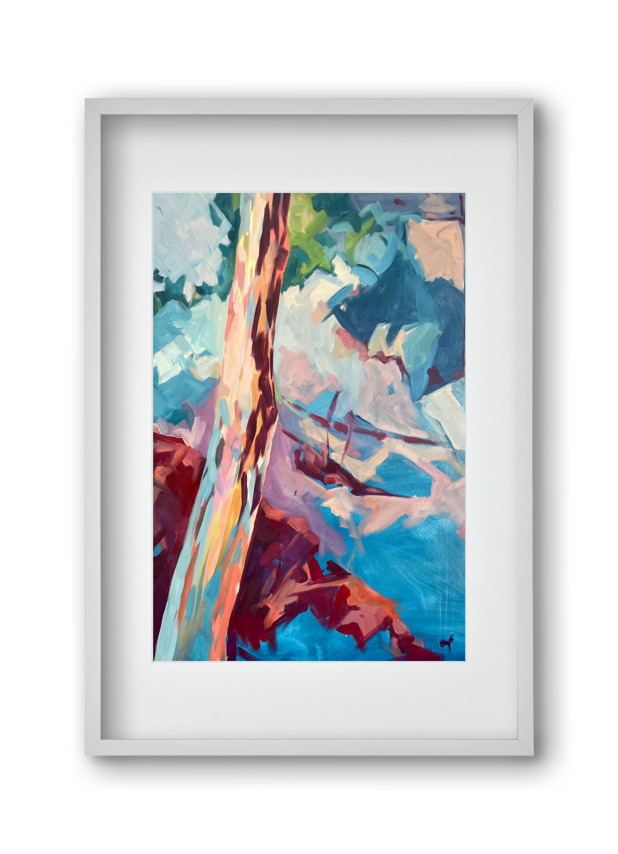 Kindergarten Landscape II., 30x45 cm (20x30 cm), Fehér keret, paszpartuval