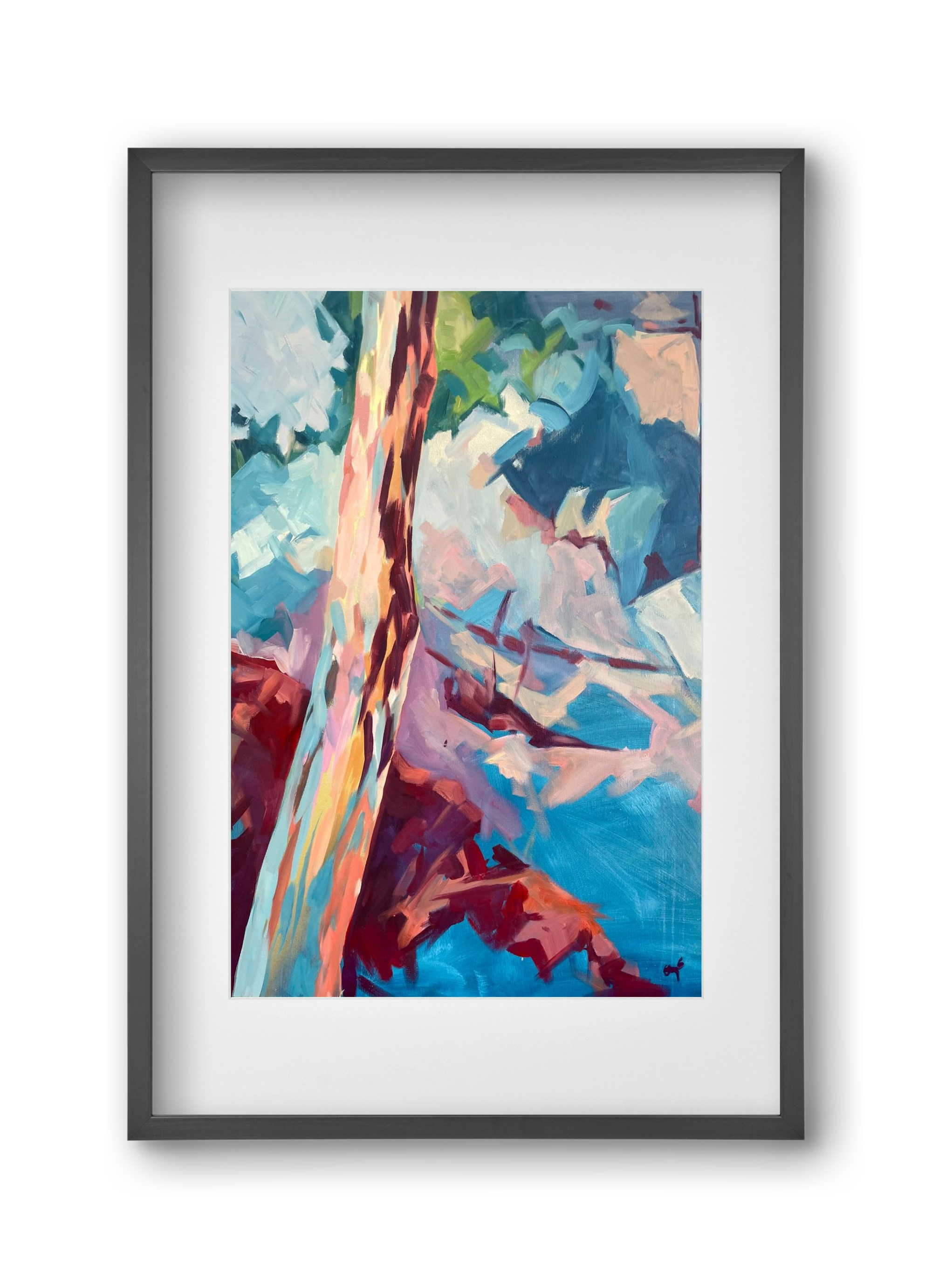 Kindergarten Landscape II., 30x45 cm (20x30 cm), Fekete keret, paszpartuval