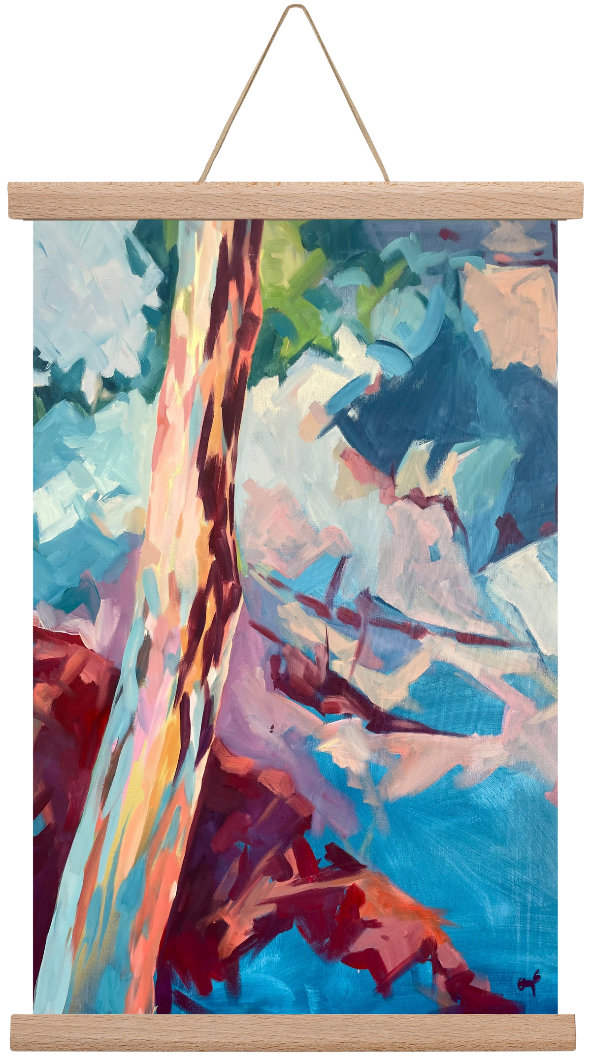 Kindergarten Landscape II., 30x45 cm (30x45 cm), Tölgy akasztó