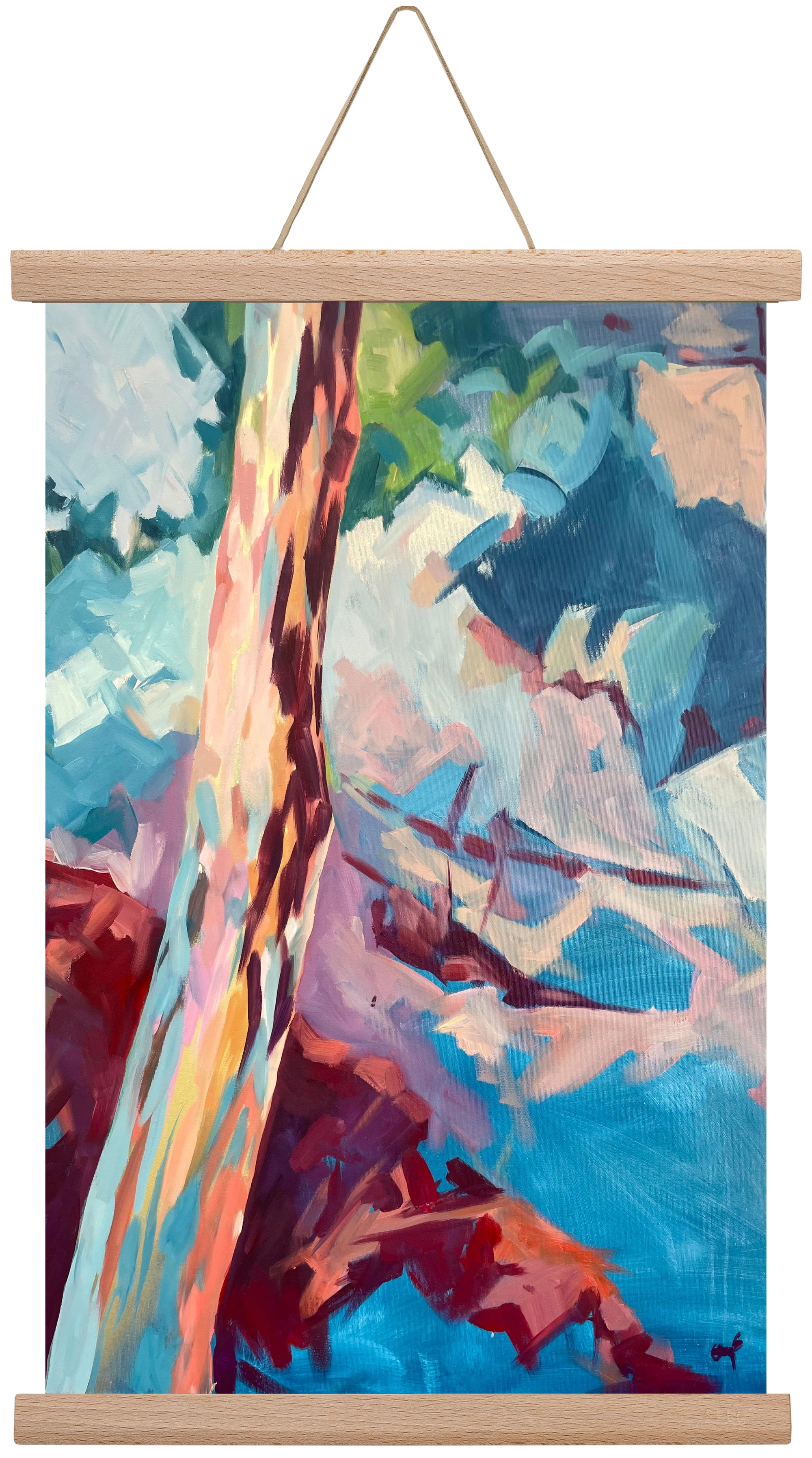 Kindergarten Landscape II., 30x45 cm (30x45 cm), Tölgy akasztó