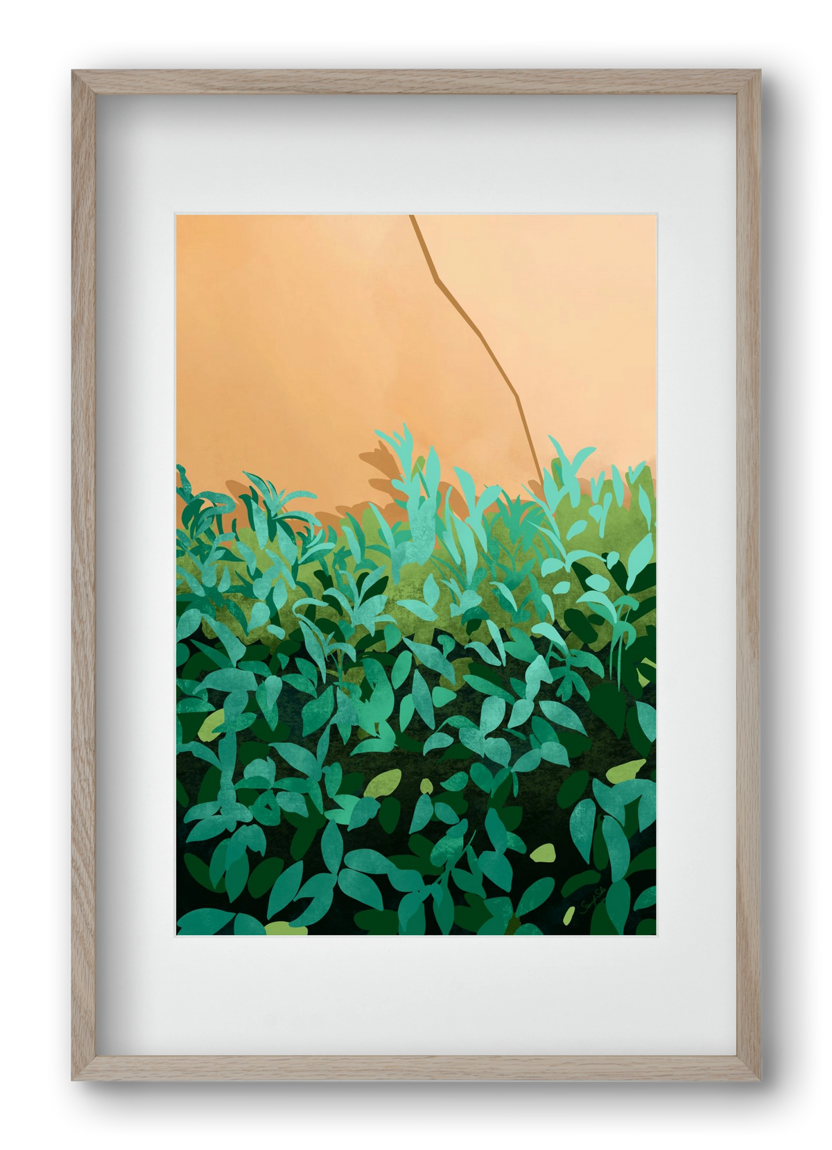 Elosztás, 40x60 cm (30x45 cm), Tölgy keret, paszpartuval