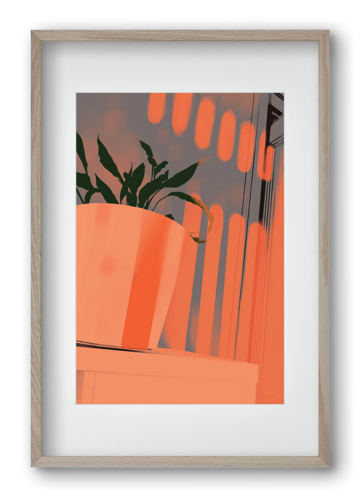 Este 7, 40x60 cm (30x45 cm), Tölgy keret, paszpartuval