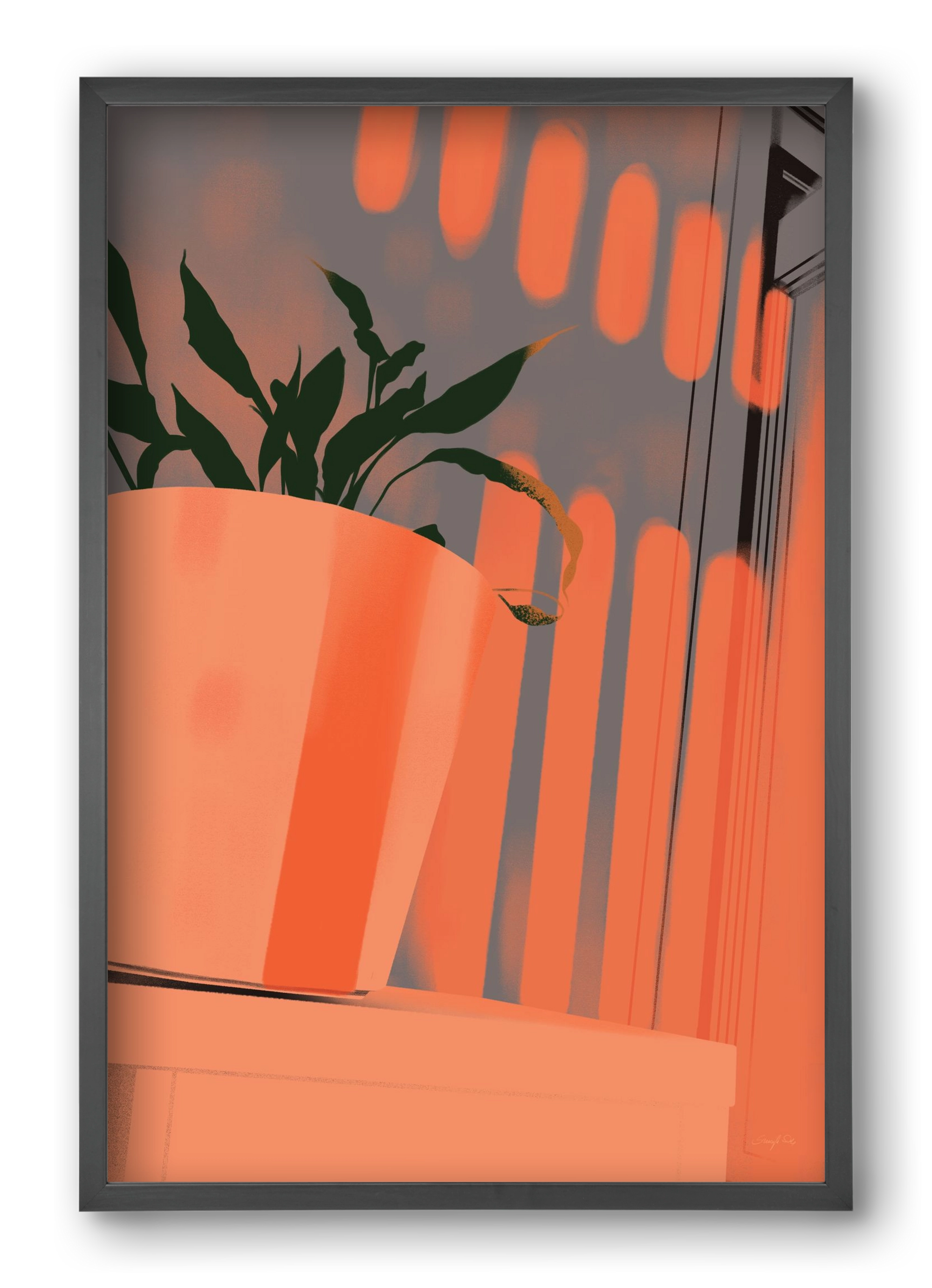 Este 7, 40x60 cm (40x60 cm), Fekete keret