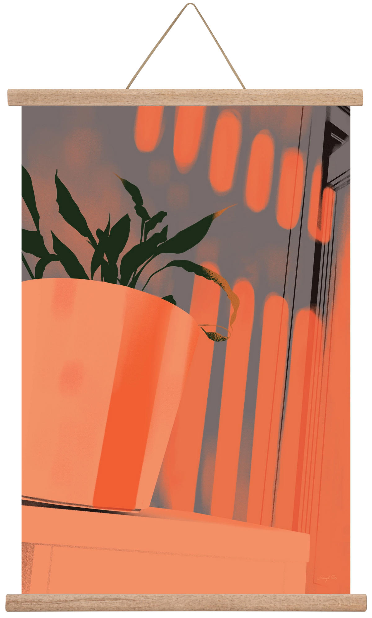 Este 7, 40x60 cm (40x60 cm), Tölgy akasztó