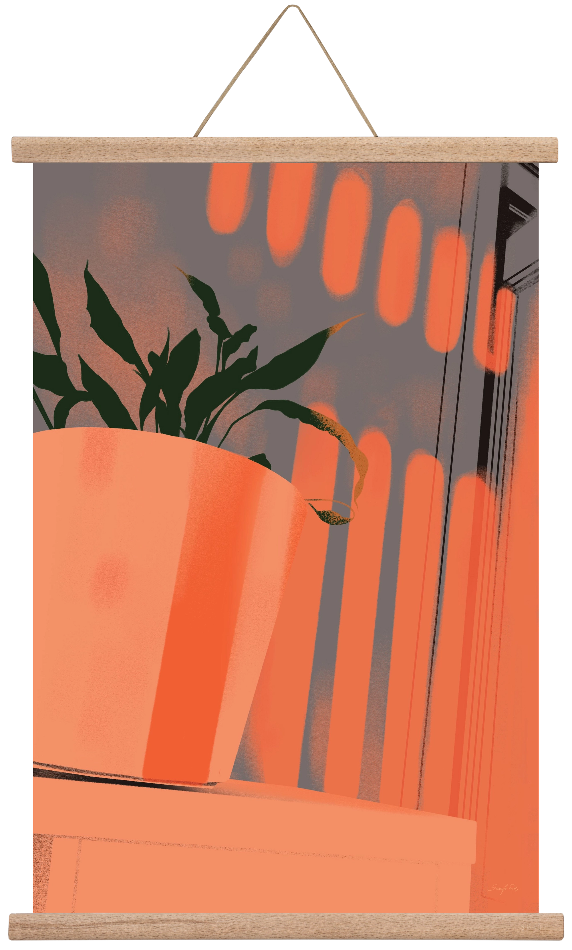 Este 7, 40x60 cm (40x60 cm), Tölgy akasztó