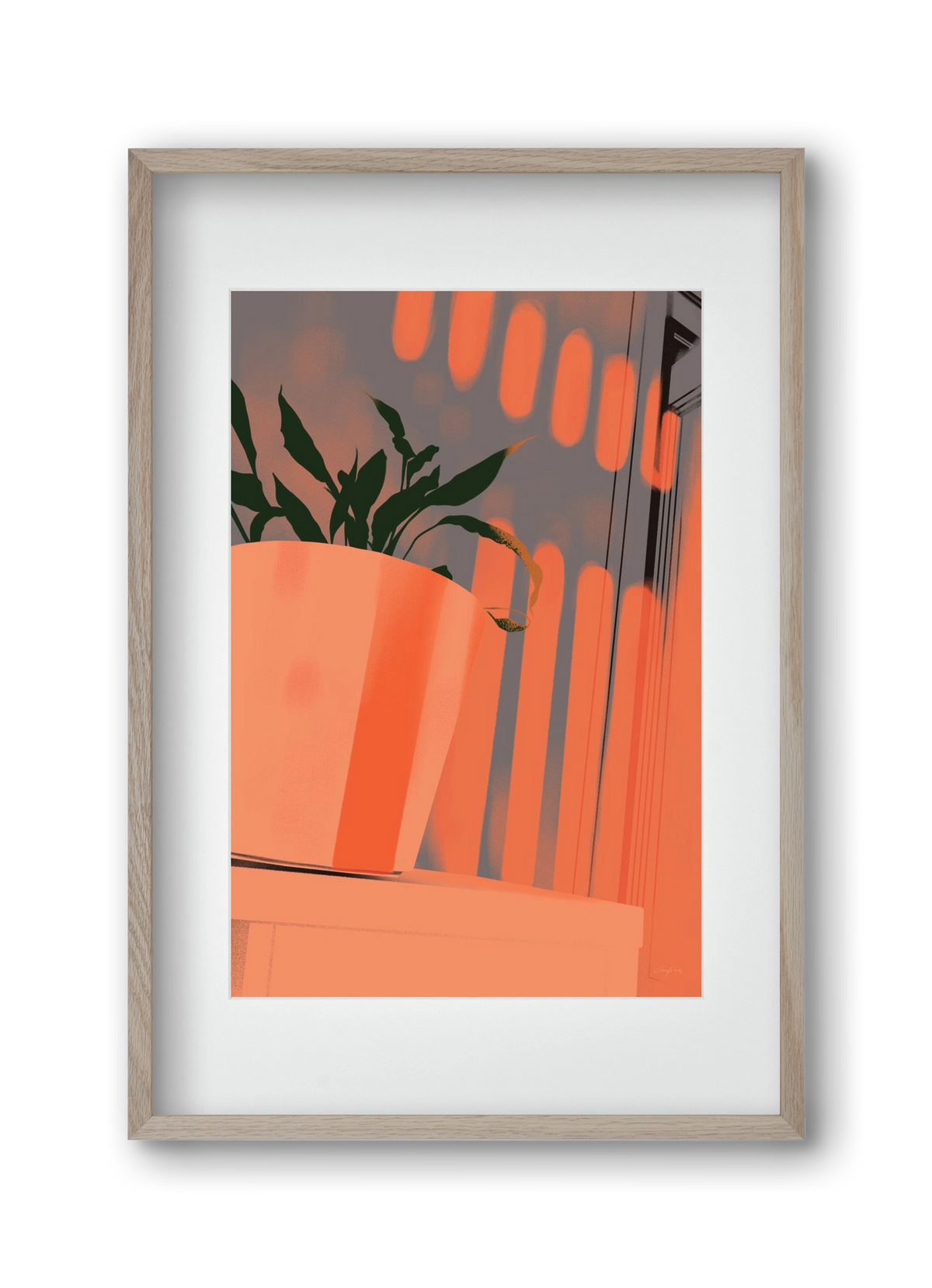 Este 7, 30x45 cm (20x30 cm), Tölgy keret, paszpartuval