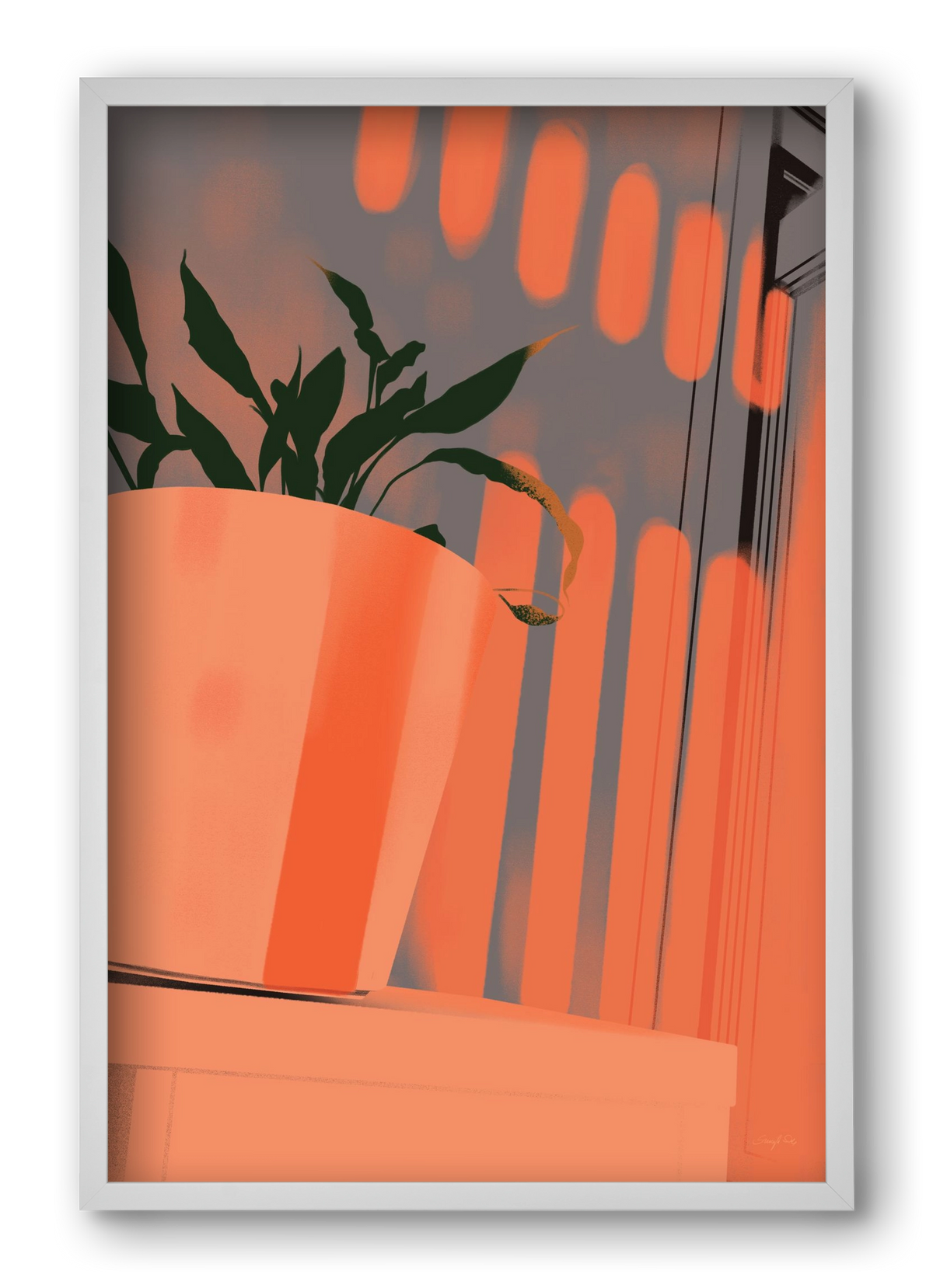 Este 7, 40x60 cm (40x60 cm), Fehér keret