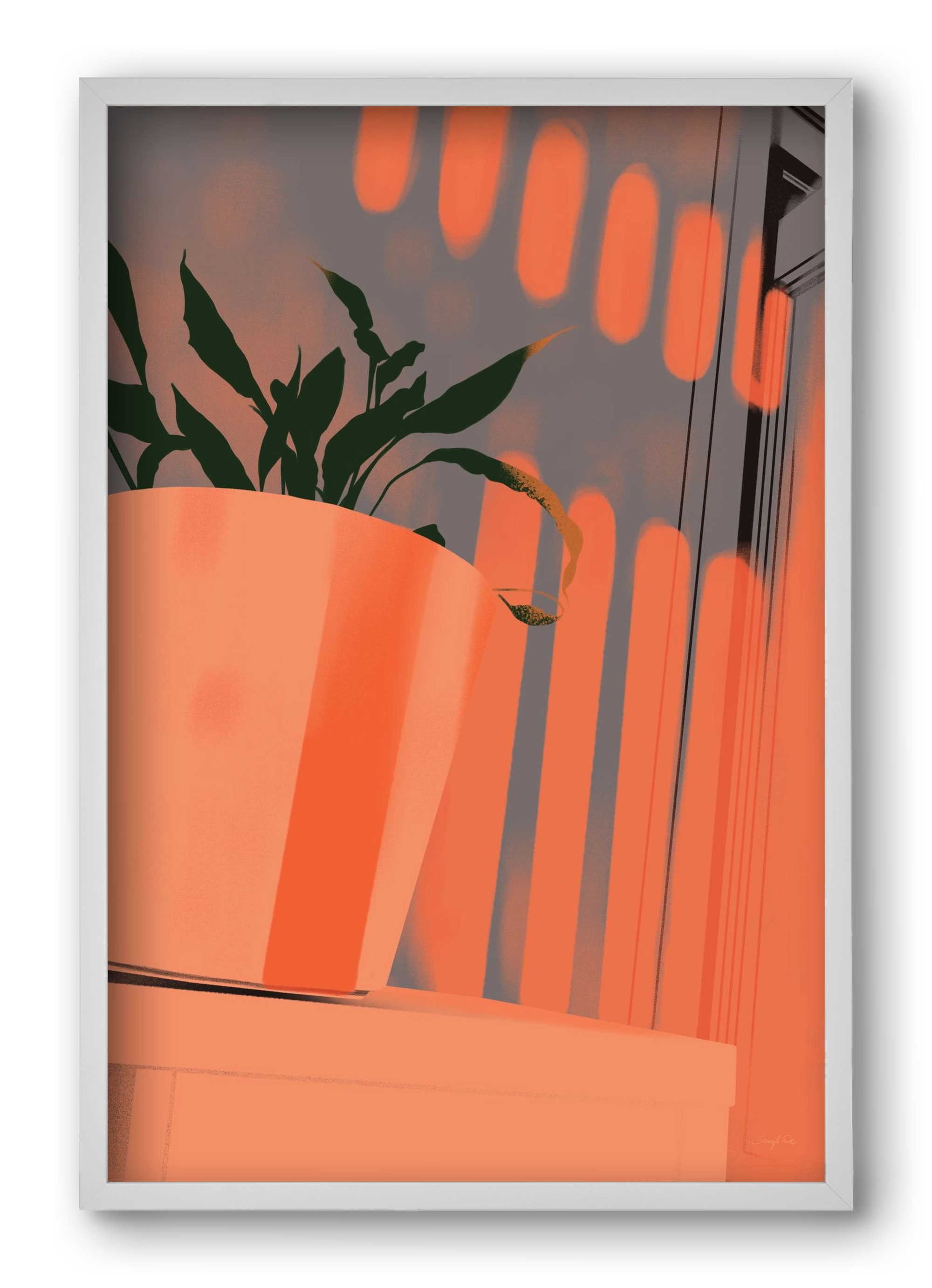 Este 7, 40x60 cm (40x60 cm), Fehér keret