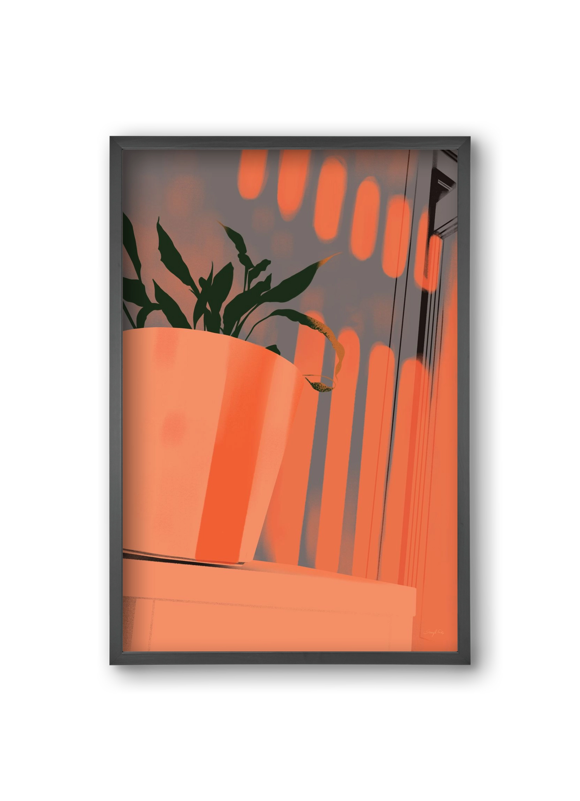 Este 7, 20x30 cm (20x30 cm), Fekete keret