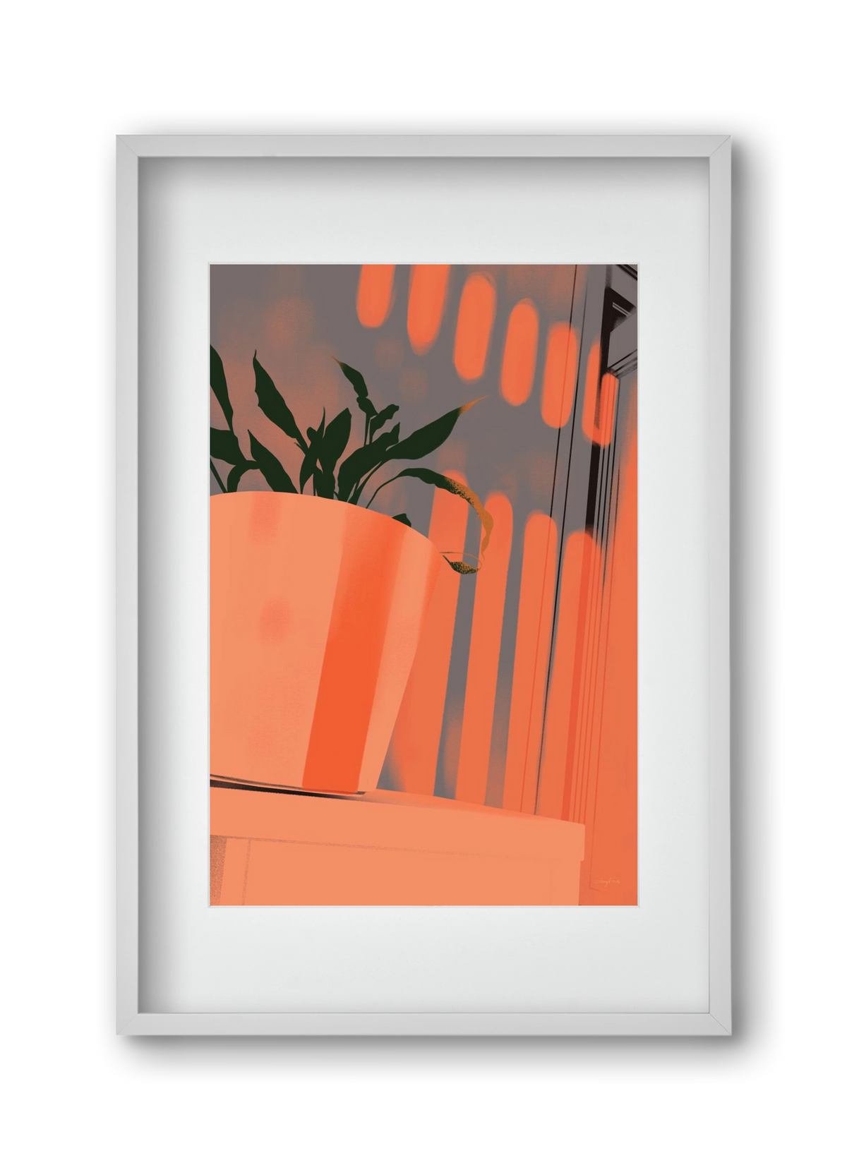 Este 7, 30x45 cm (20x30 cm), Fehér keret, paszpartuval