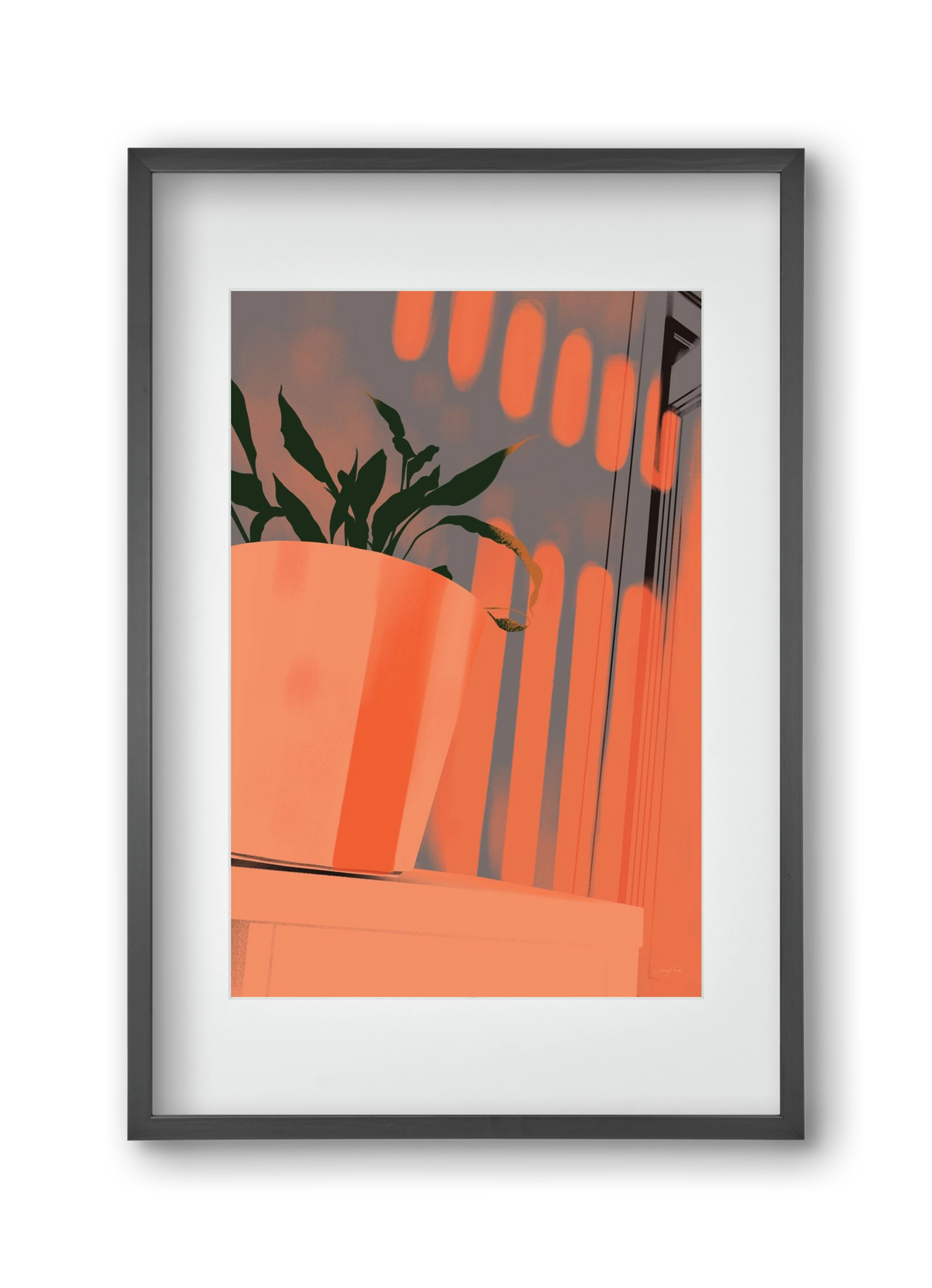 Este 7, 30x45 cm (20x30 cm), Fekete keret, paszpartuval