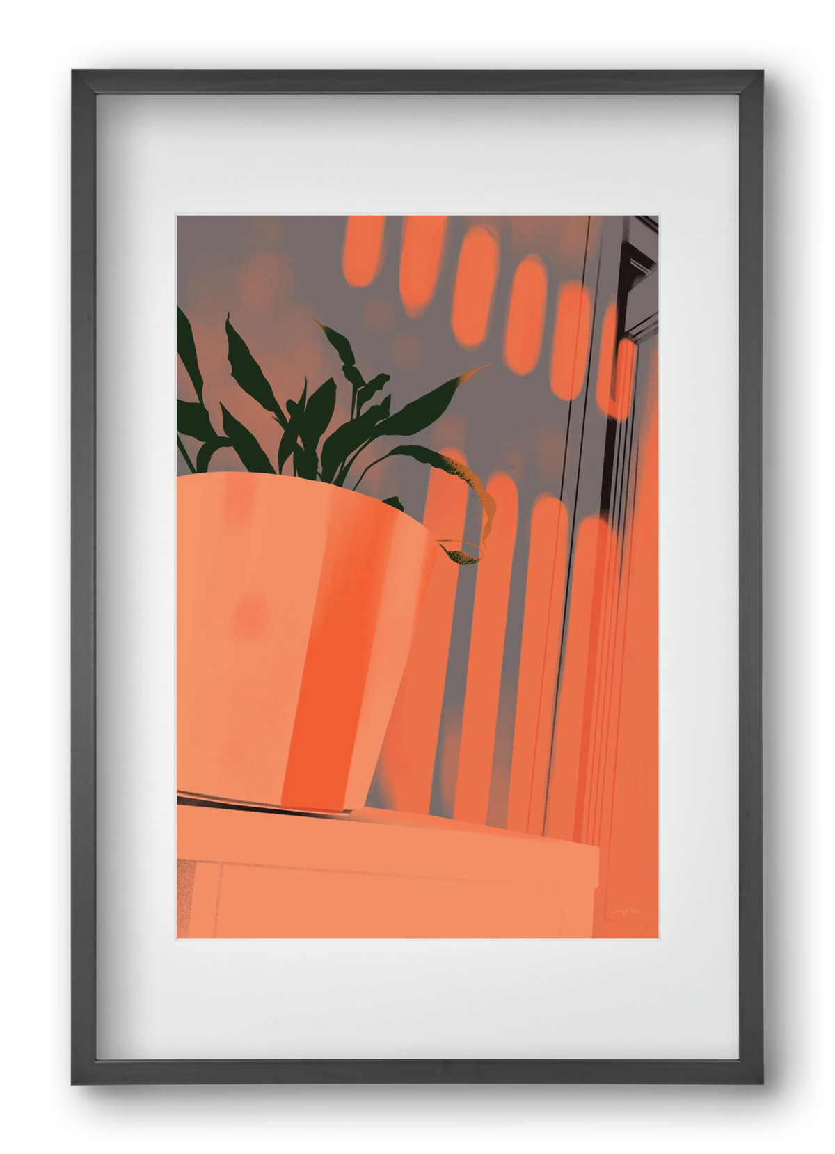 Este 7, 40x60 cm (30x45 cm), Fekete keret, paszpartuval