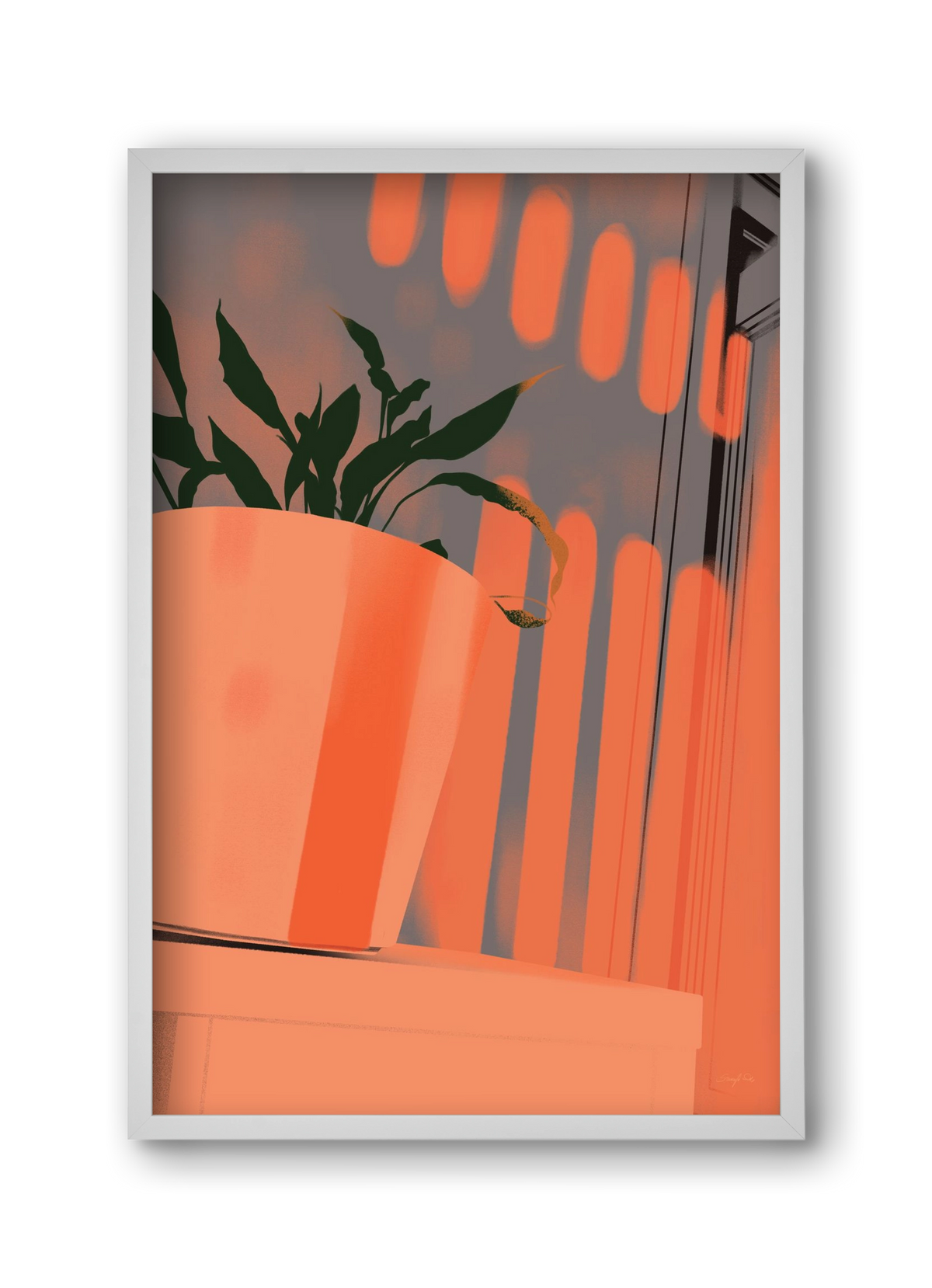 Este 7, 30x45 cm (30x45 cm), Fehér keret