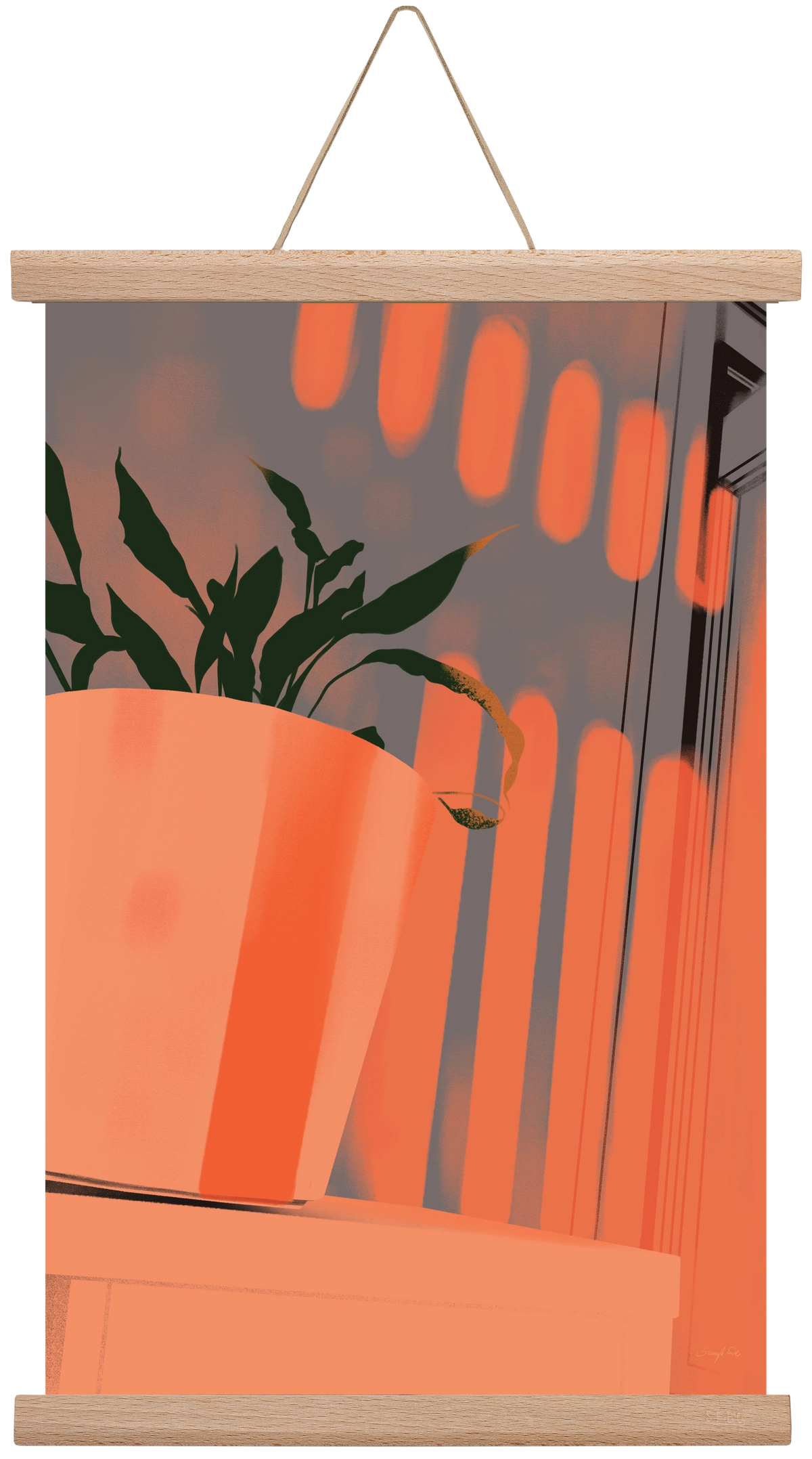 Este 7, 30x45 cm (30x45 cm), Tölgy akasztó