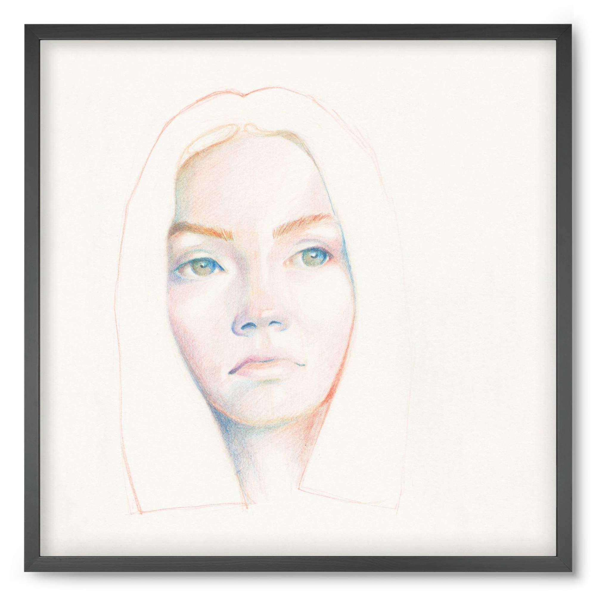 portret_no1, 50x50 cm (50x50 cm), Fekete keret