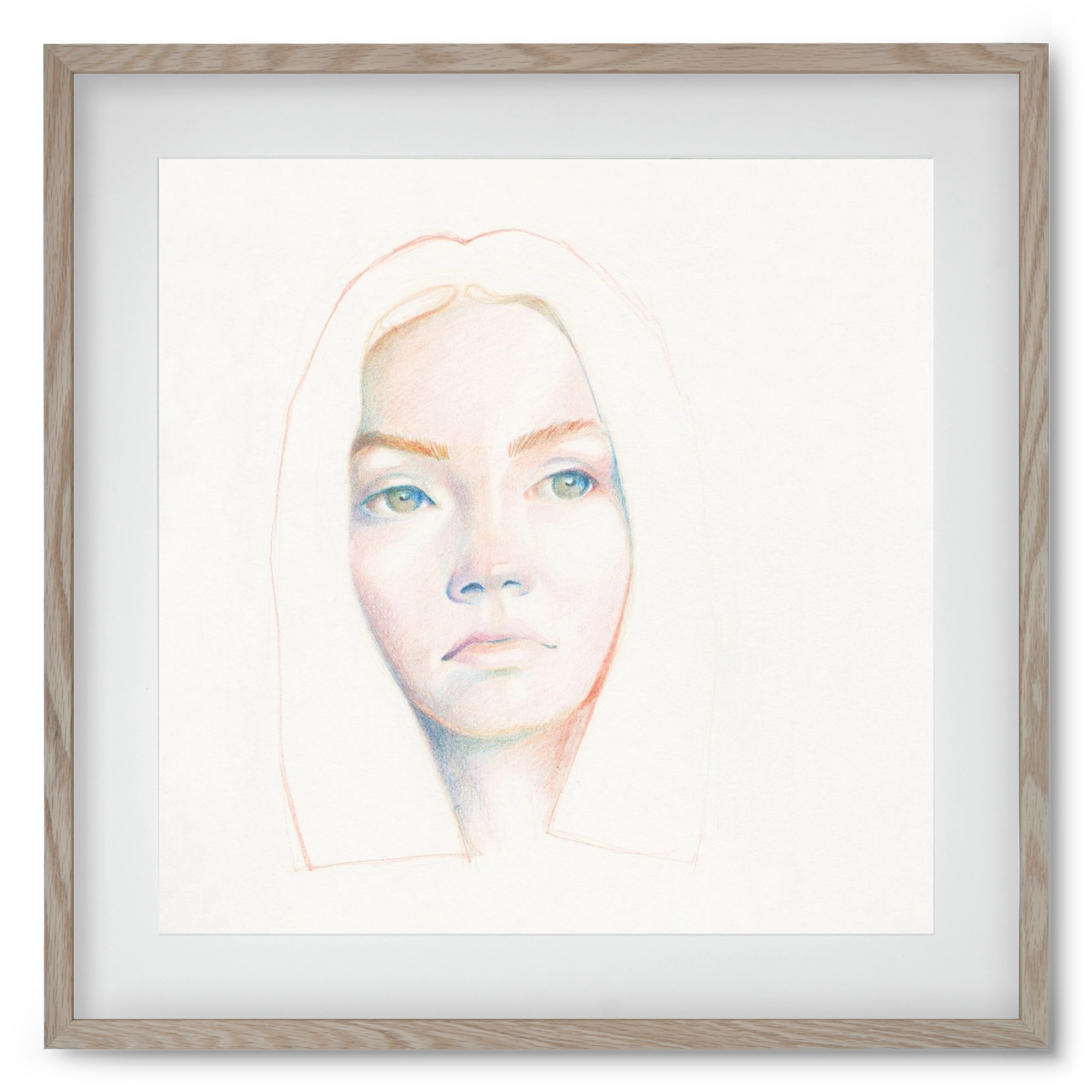 portret_no1, 50x50 cm (40x40 cm), Tölgy keret, paszpartuval