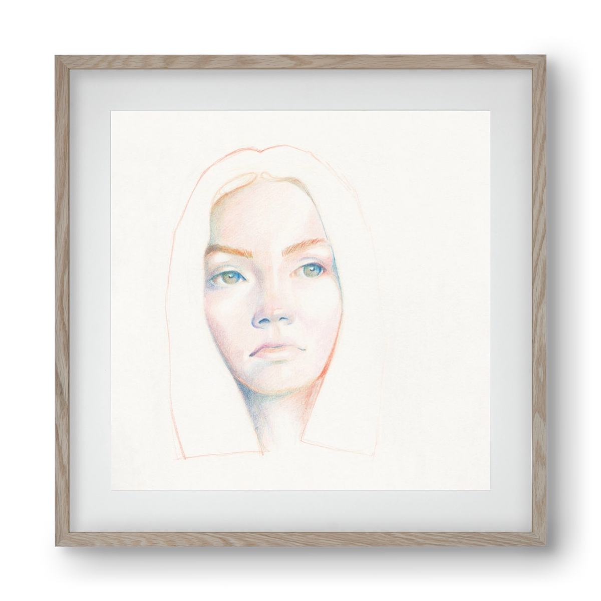 portret_no1, 40x40 cm (30x30 cm), Tölgy keret, paszpartuval