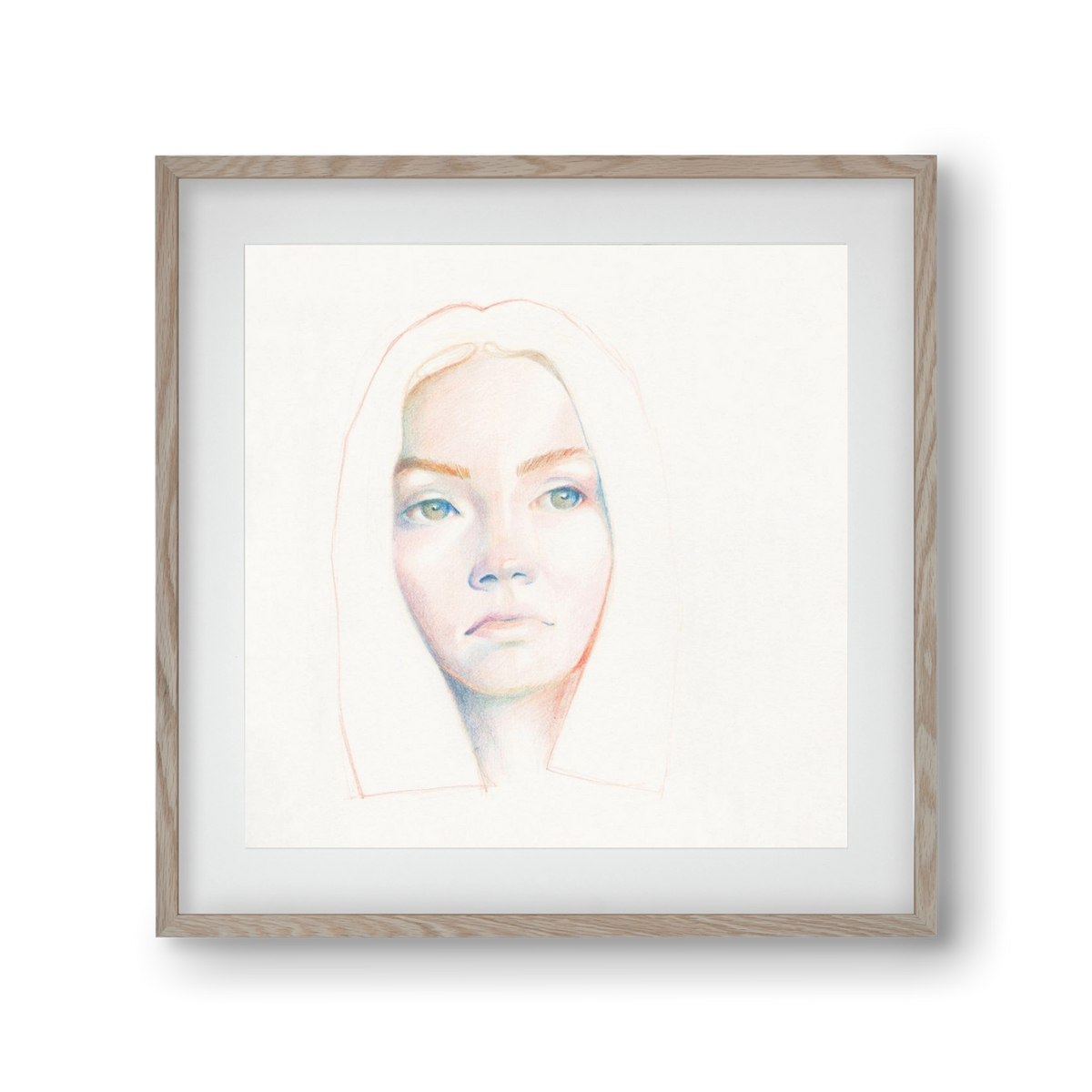 portret_no1, 30x30 cm (20x20 cm), Tölgy keret, paszpartuval