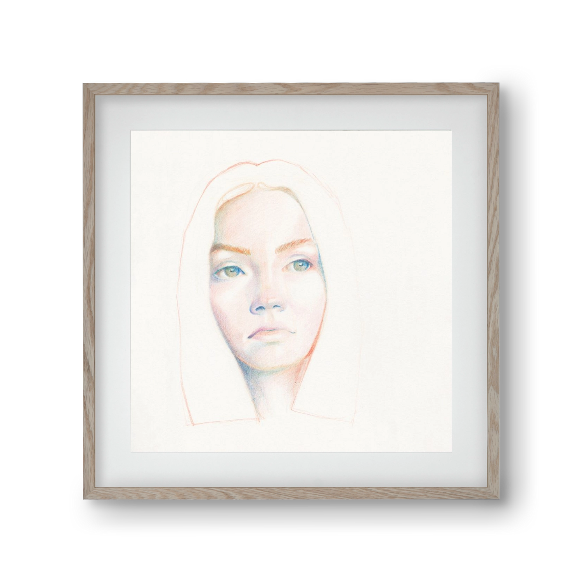 portret_no1, 30x30 cm (20x20 cm), Tölgy keret, paszpartuval