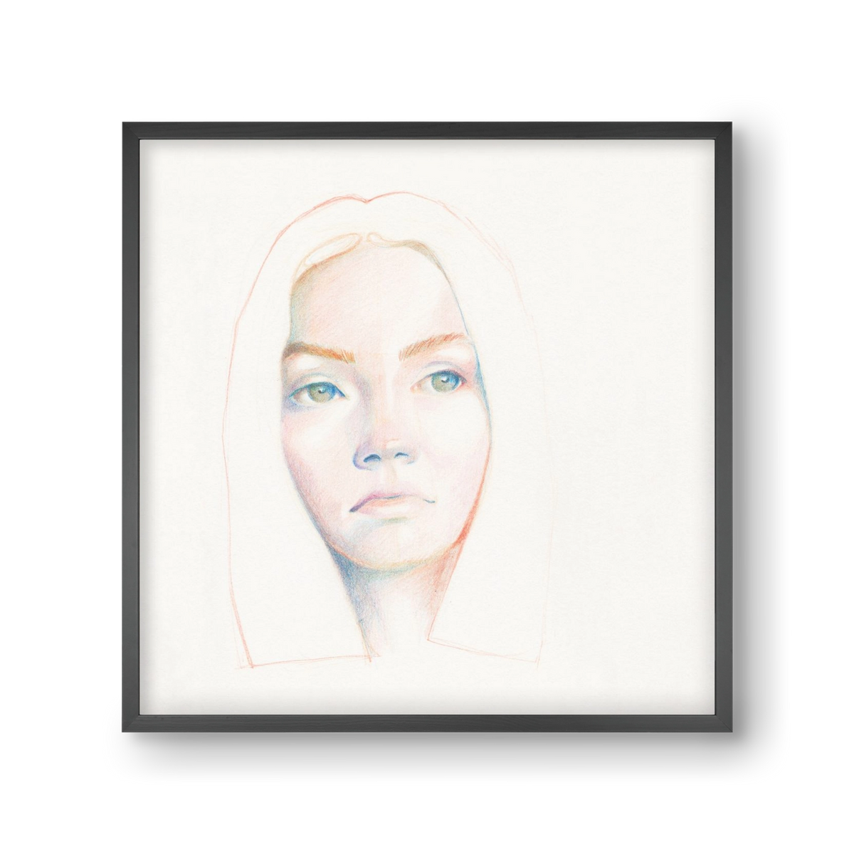 portret_no1, 30x30 cm (30x30 cm), Fekete keret