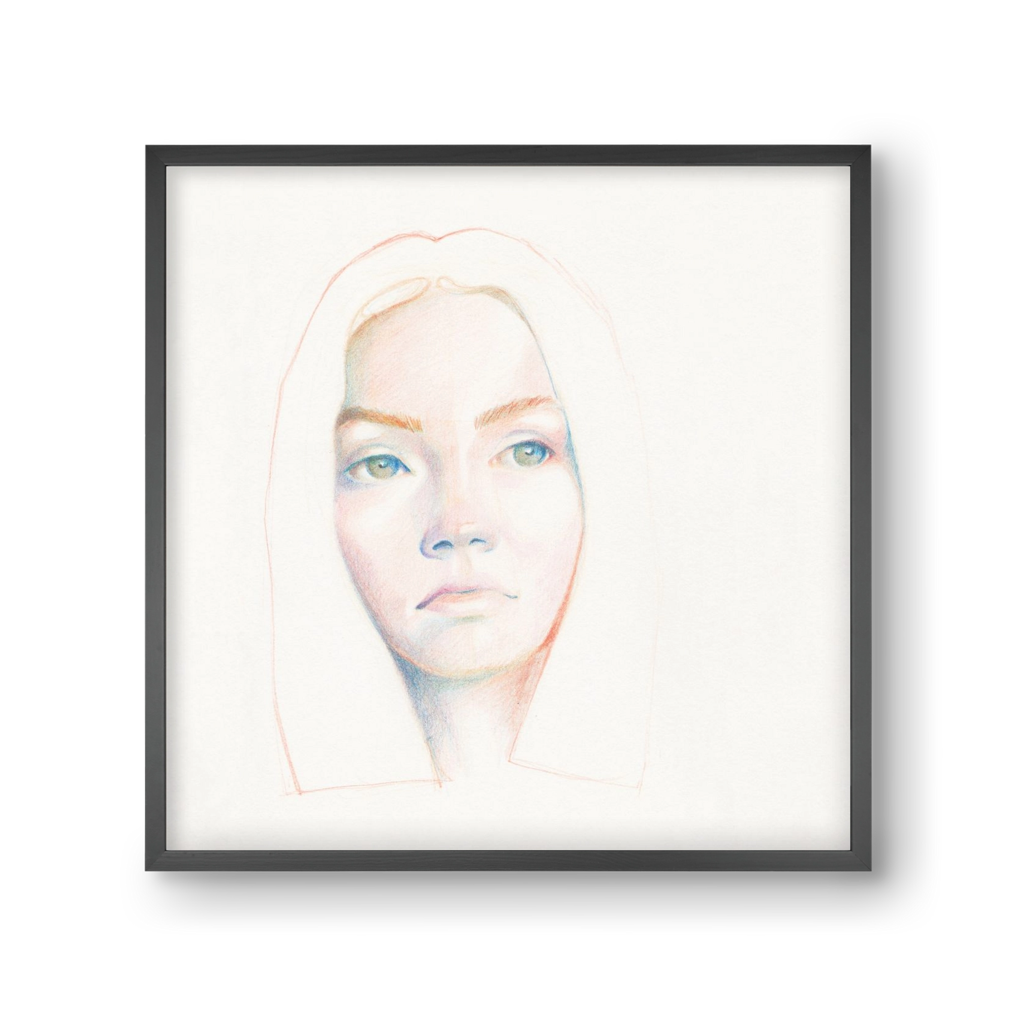 portret_no1, 30x30 cm (30x30 cm), Fekete keret