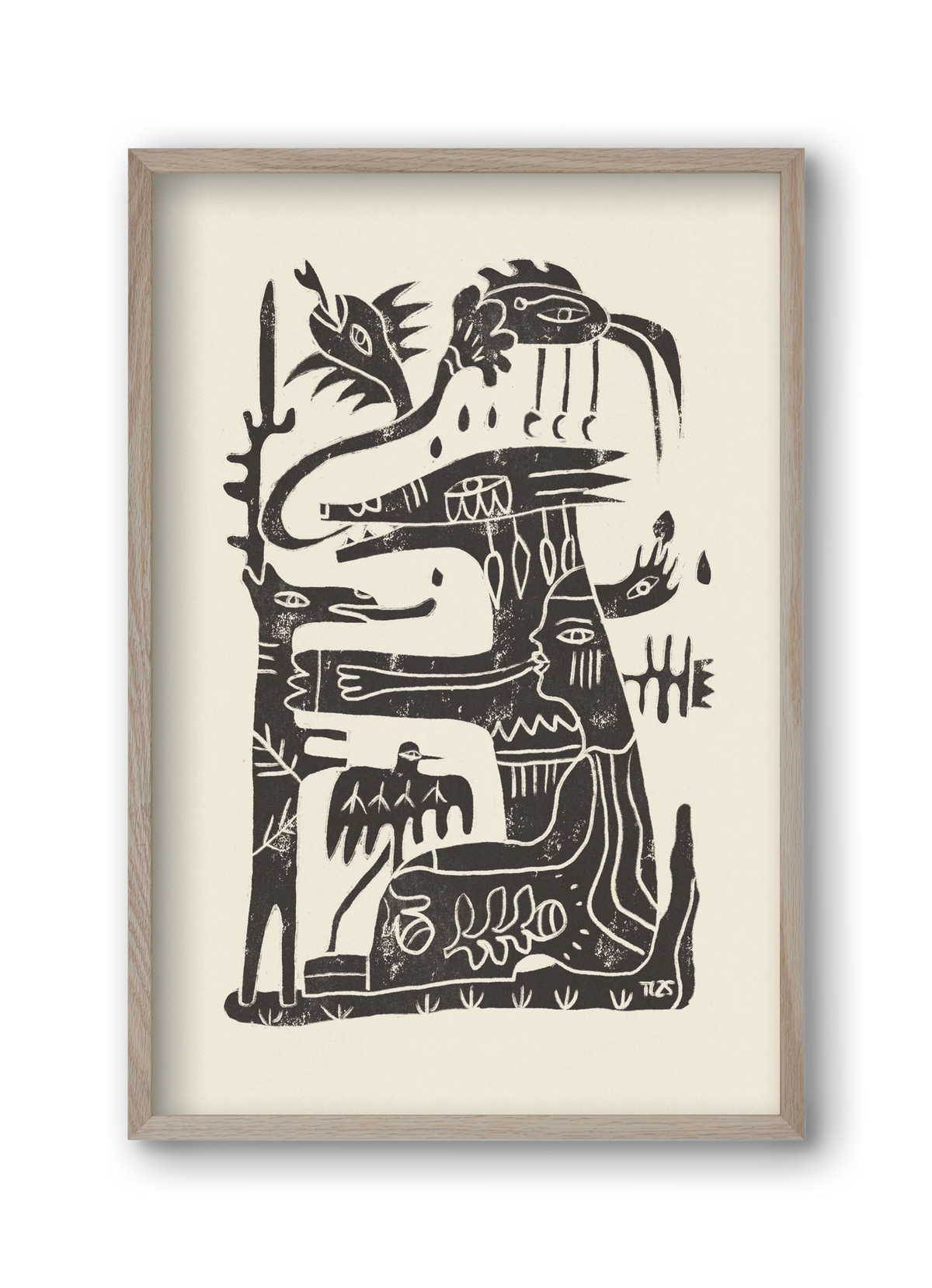 Foreign Lands, 30x45 cm (30x45 cm), Tölgy keret