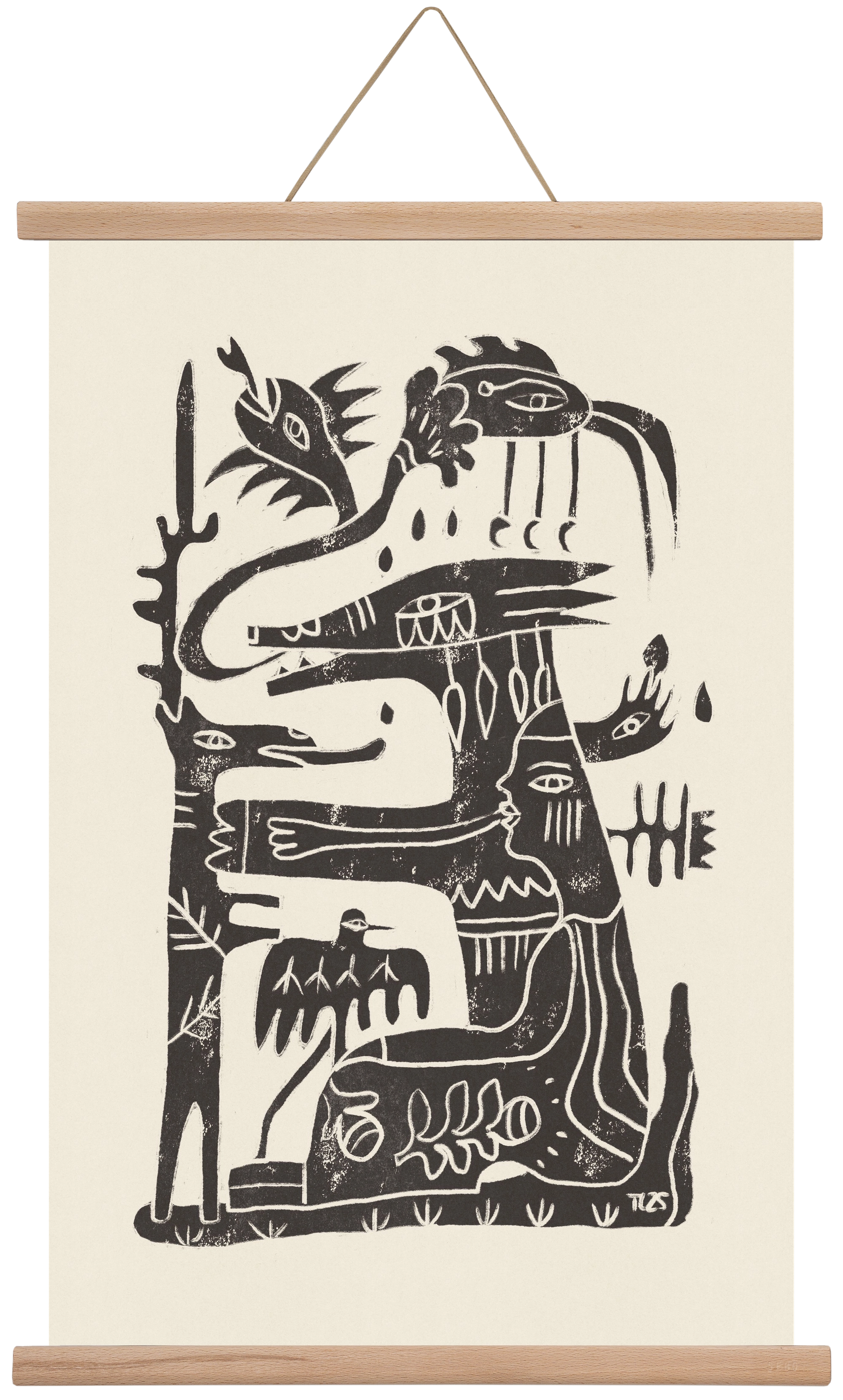 Foreign Lands, 40x60 cm (40x60 cm), Tölgy akasztó