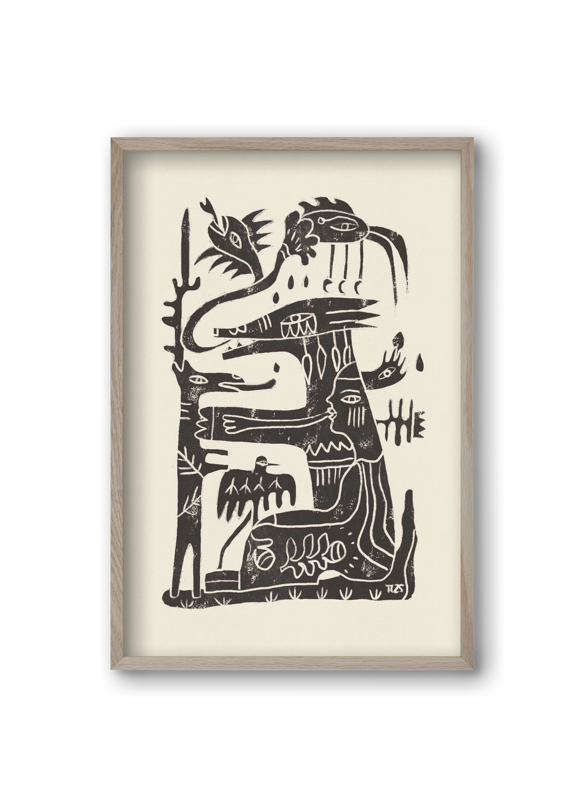 Foreign Lands, 20x30 cm (20x30 cm), Tölgy keret