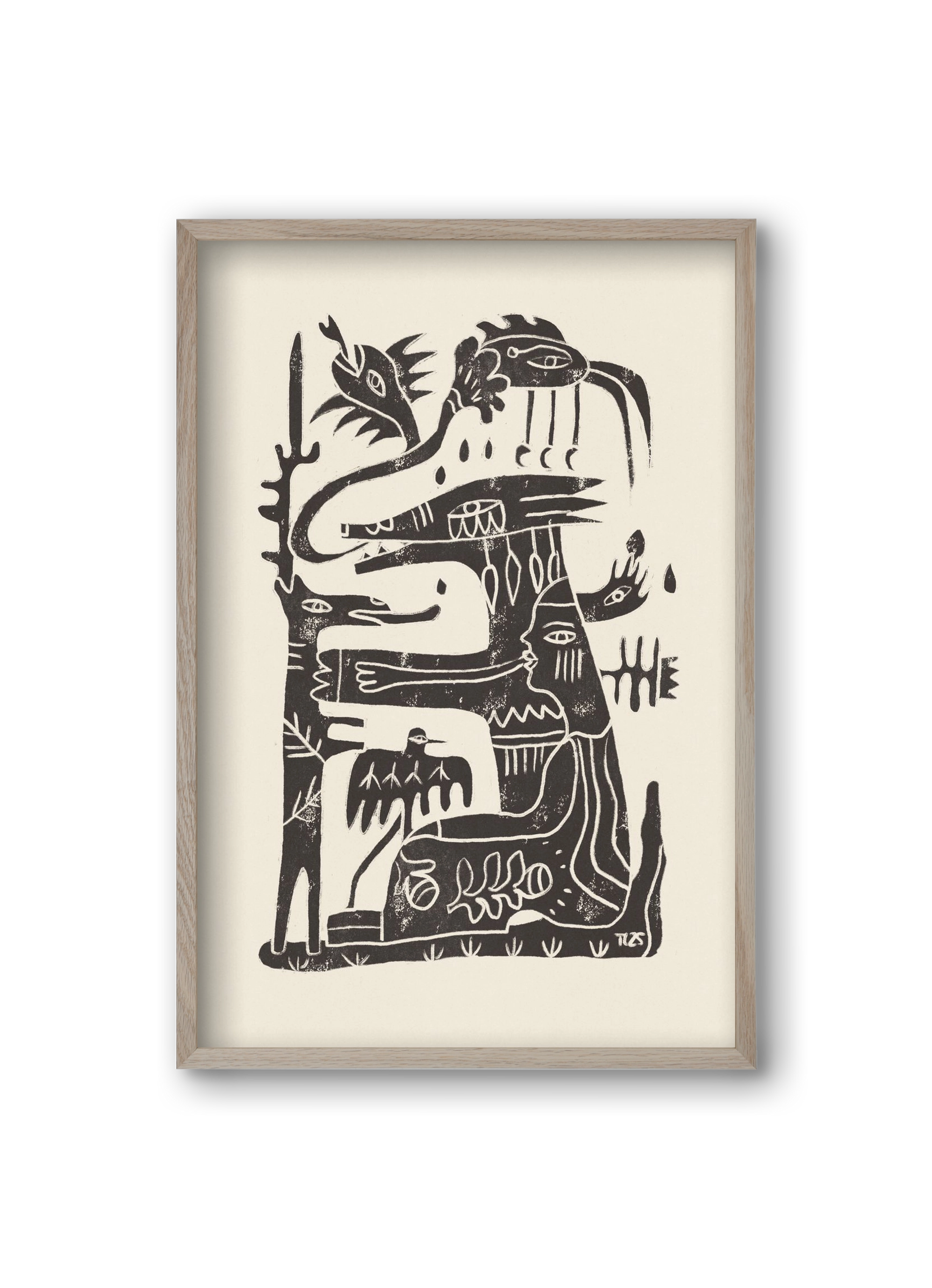 Foreign Lands, 20x30 cm (20x30 cm), Tölgy keret