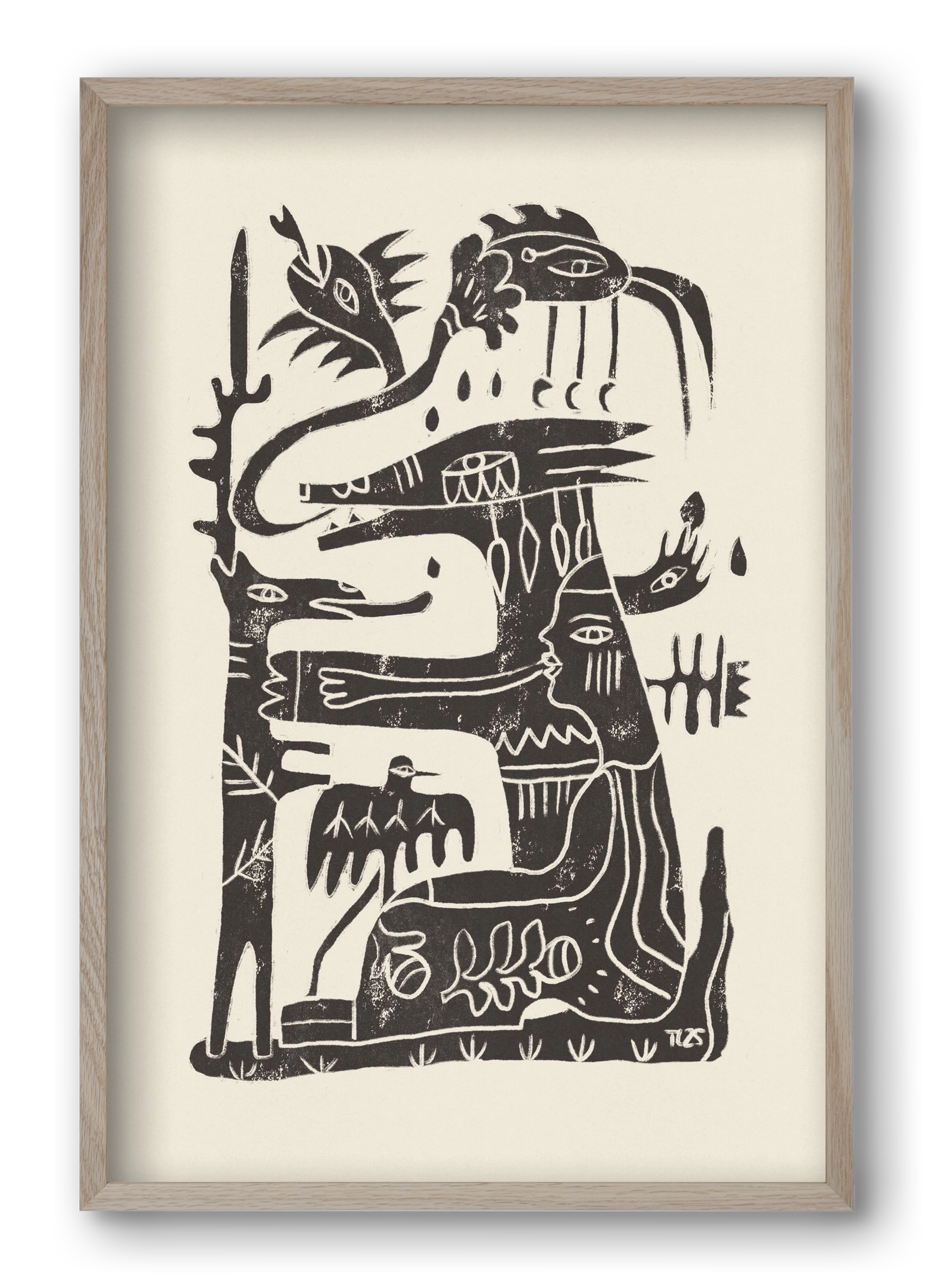 Foreign Lands, 40x60 cm (40x60 cm), Tölgy keret