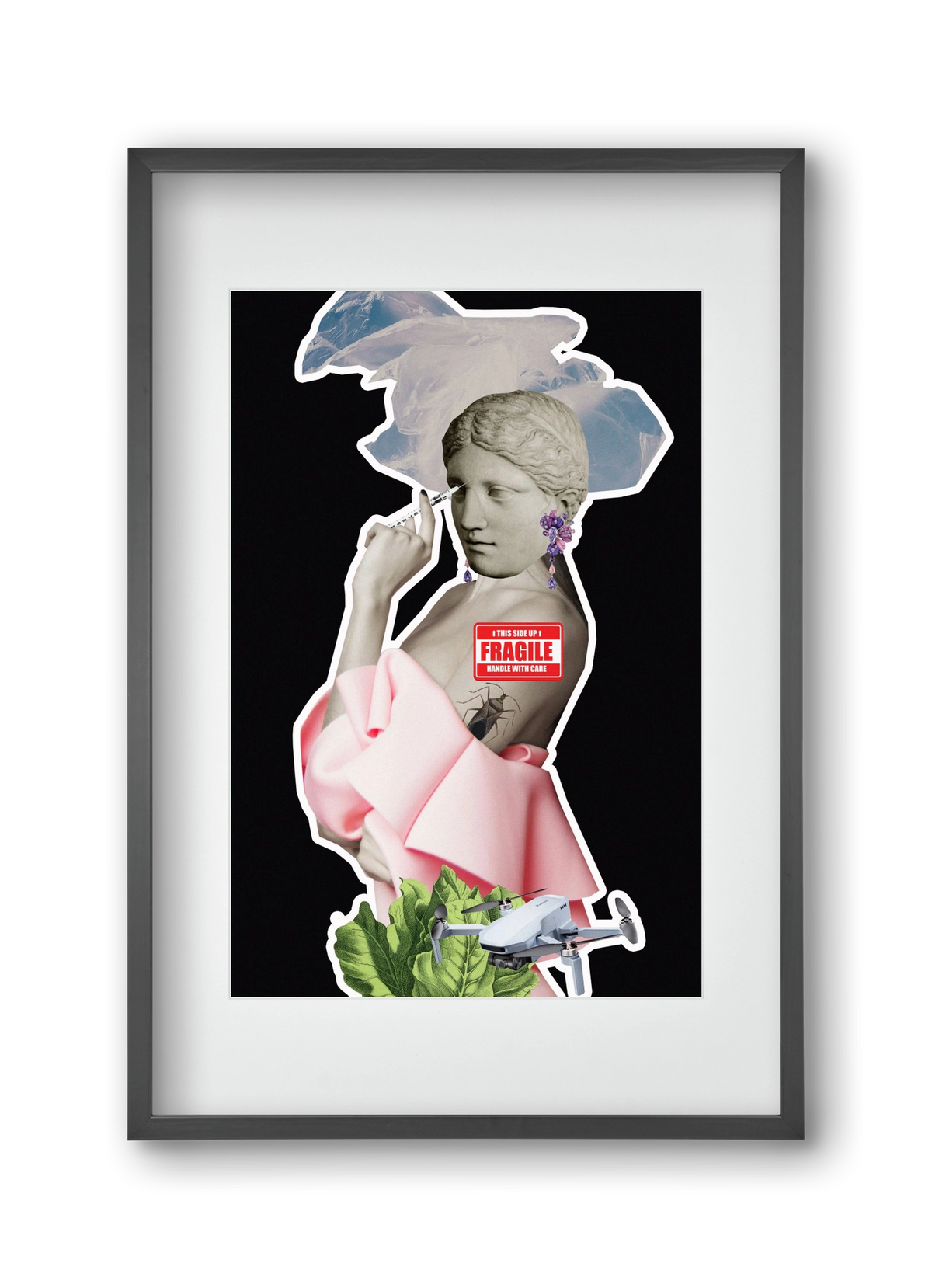 collage 3, 30x45 cm (20x30 cm), Fekete keret, paszpartuval