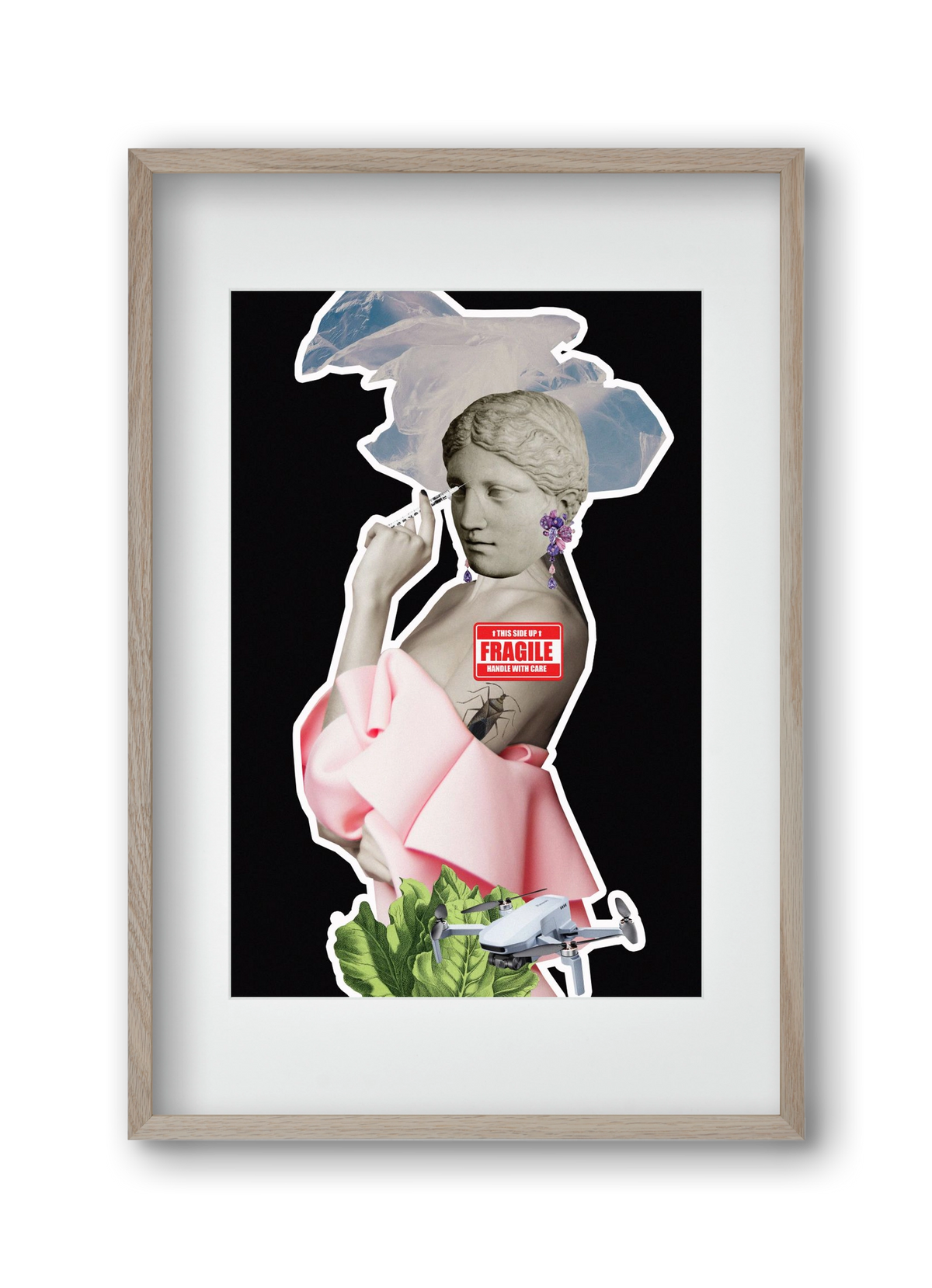 collage 3, 30x45 cm (20x30 cm), Tölgy keret, paszpartuval