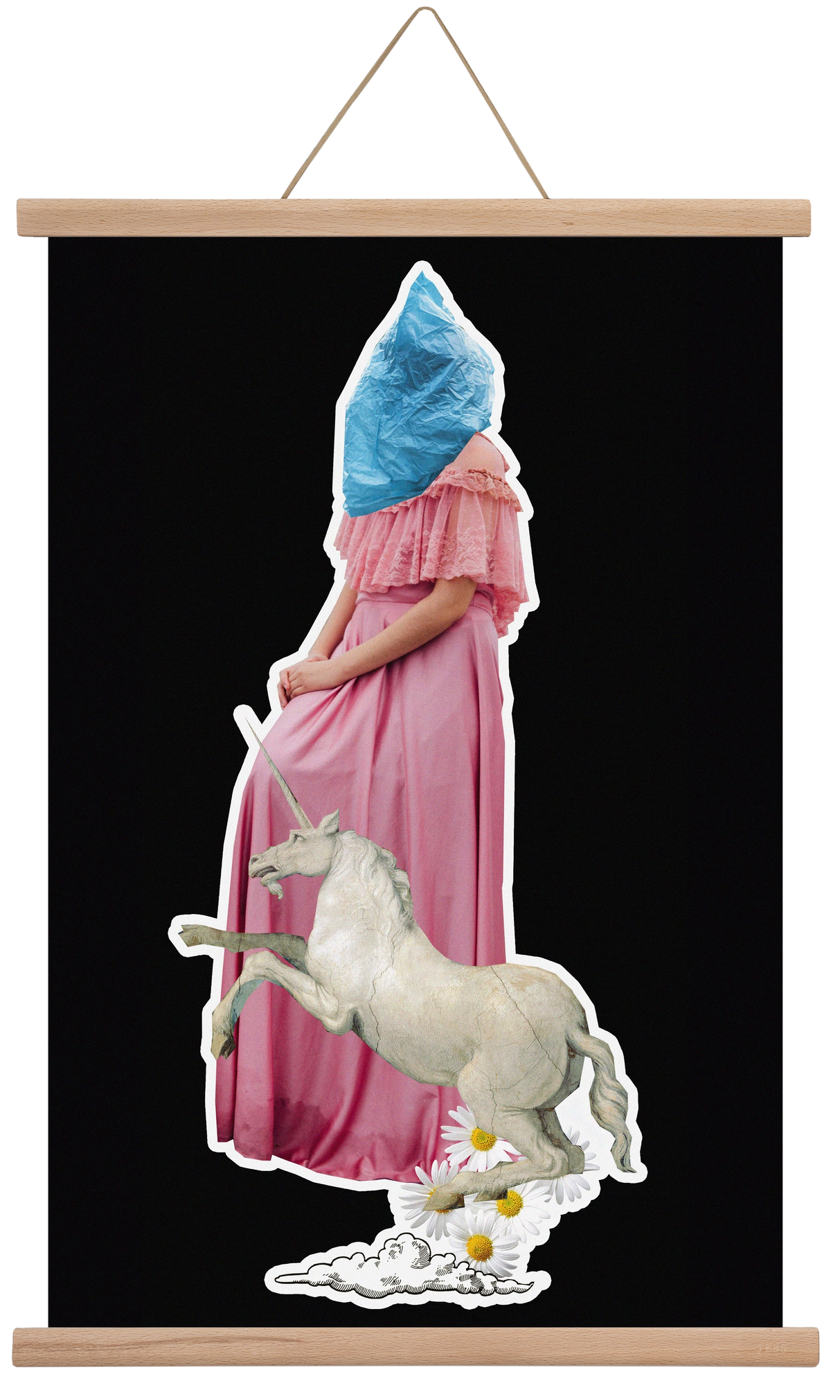 collage 4, 40x60 cm (40x60 cm), Tölgy akasztó