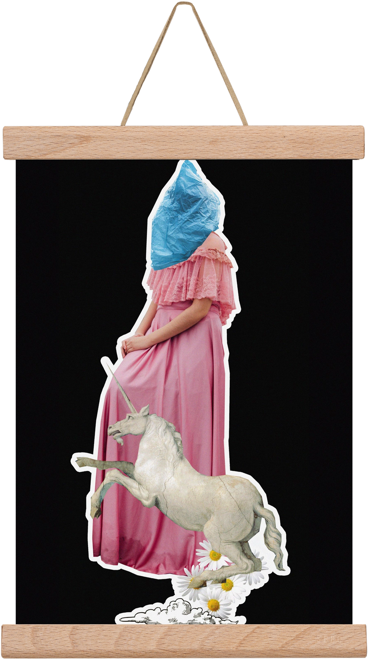 collage 4, 20x30 cm (20x30 cm), Tölgy akasztó