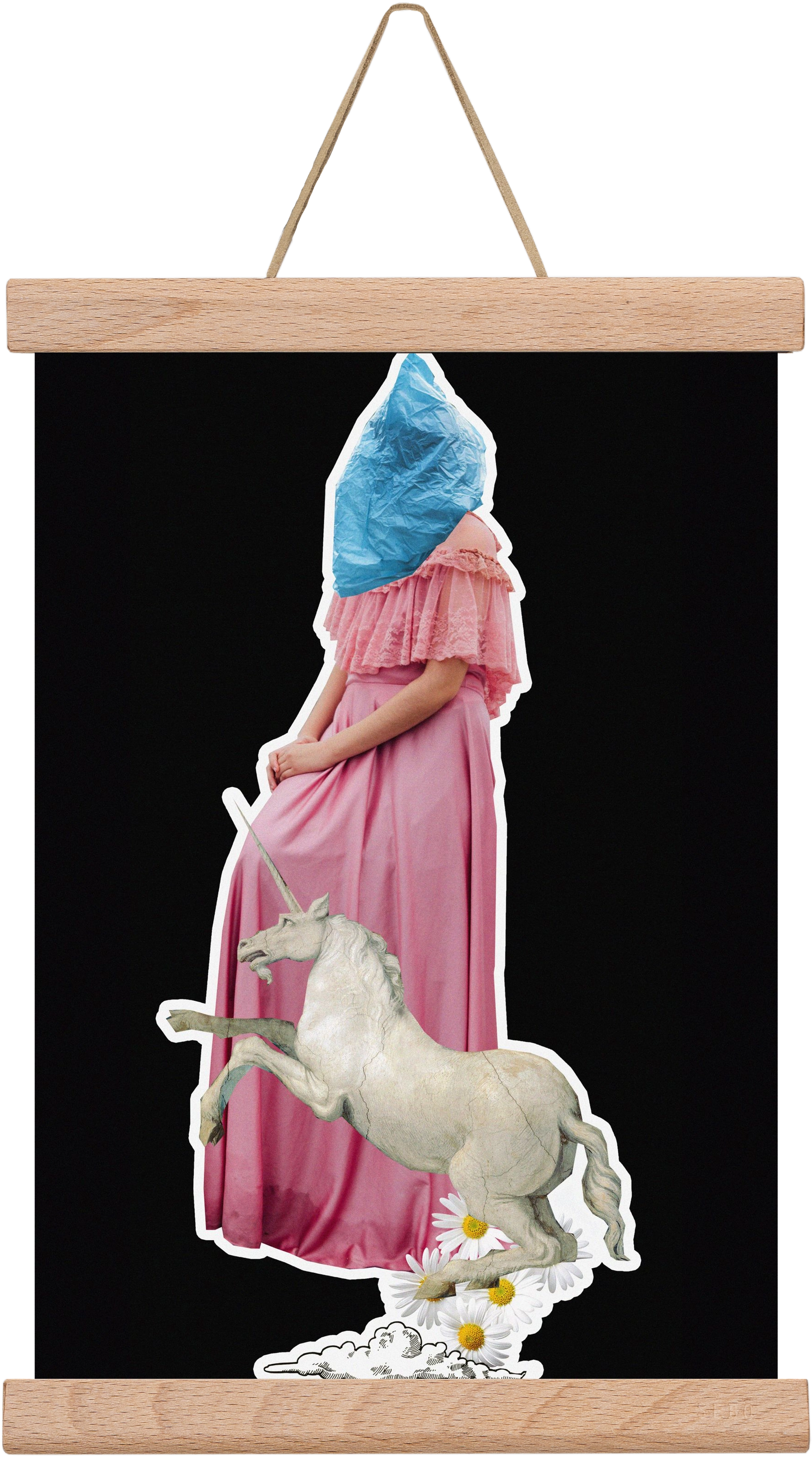 collage 4, 20x30 cm (20x30 cm), Tölgy akasztó