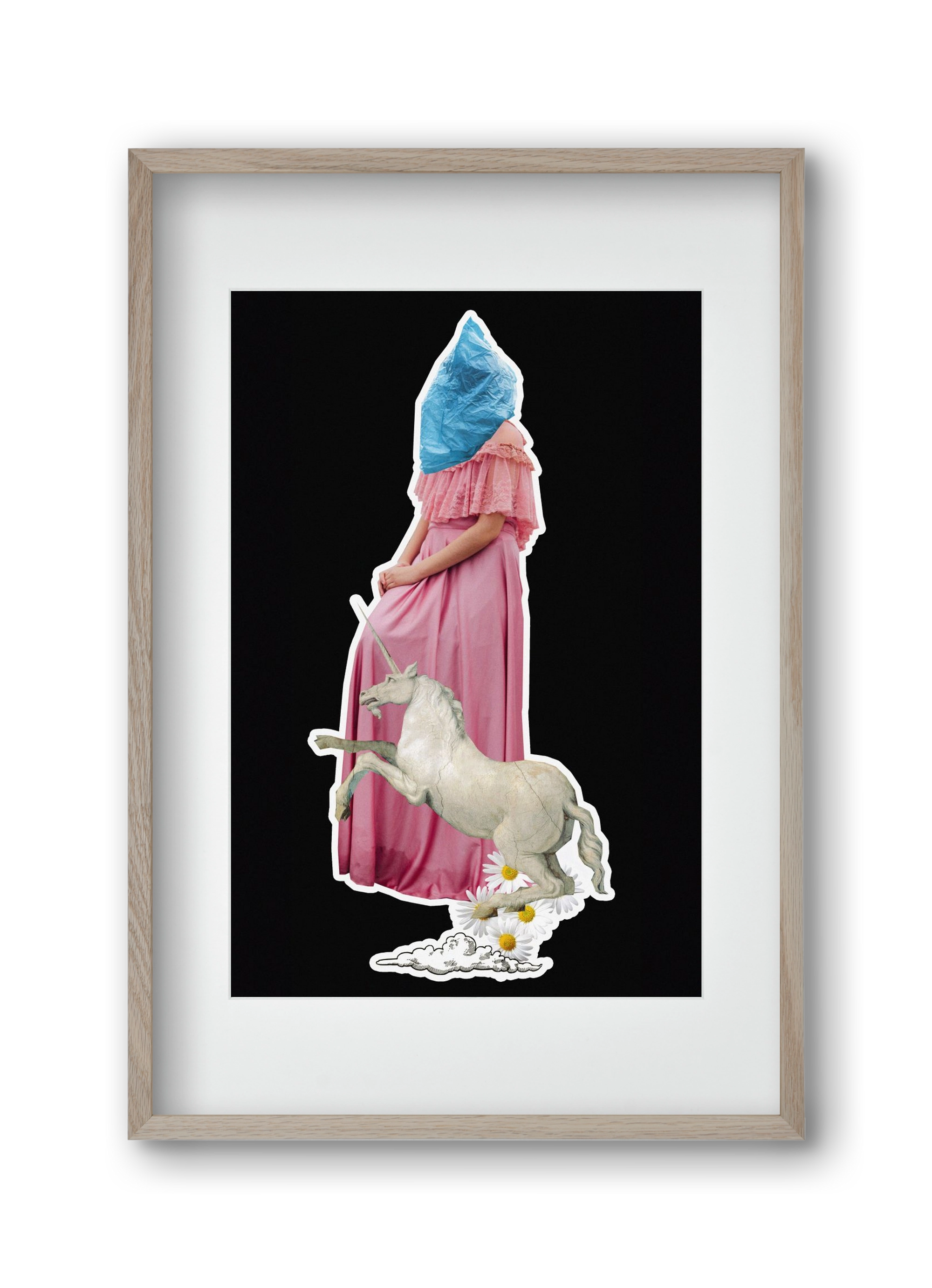 collage 4, 30x45 cm (20x30 cm), Tölgy keret, paszpartuval