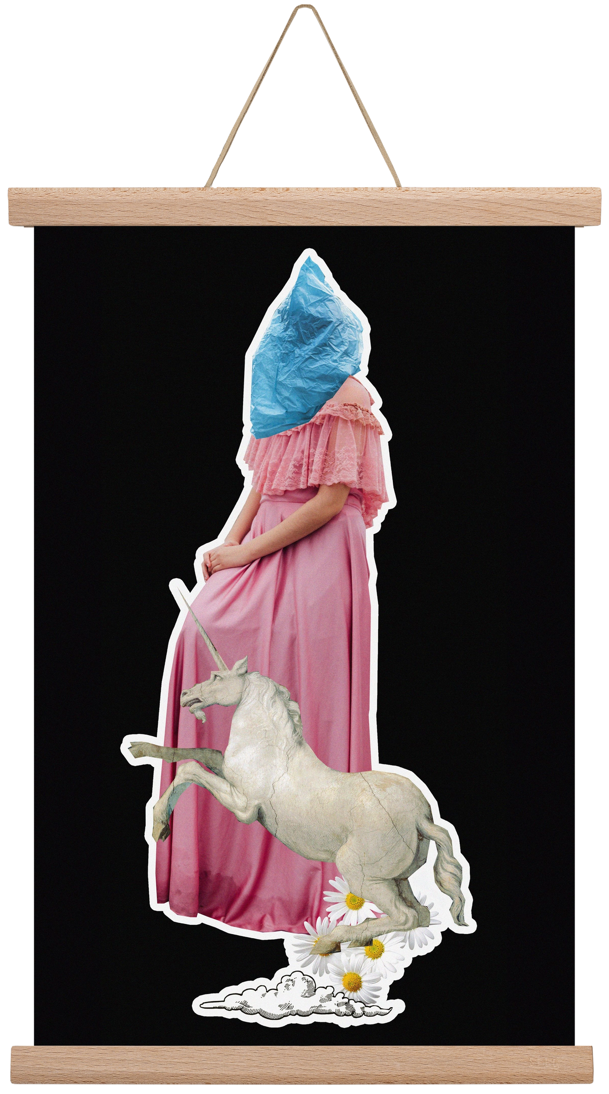 collage 4, 30x45 cm (30x45 cm), Tölgy akasztó