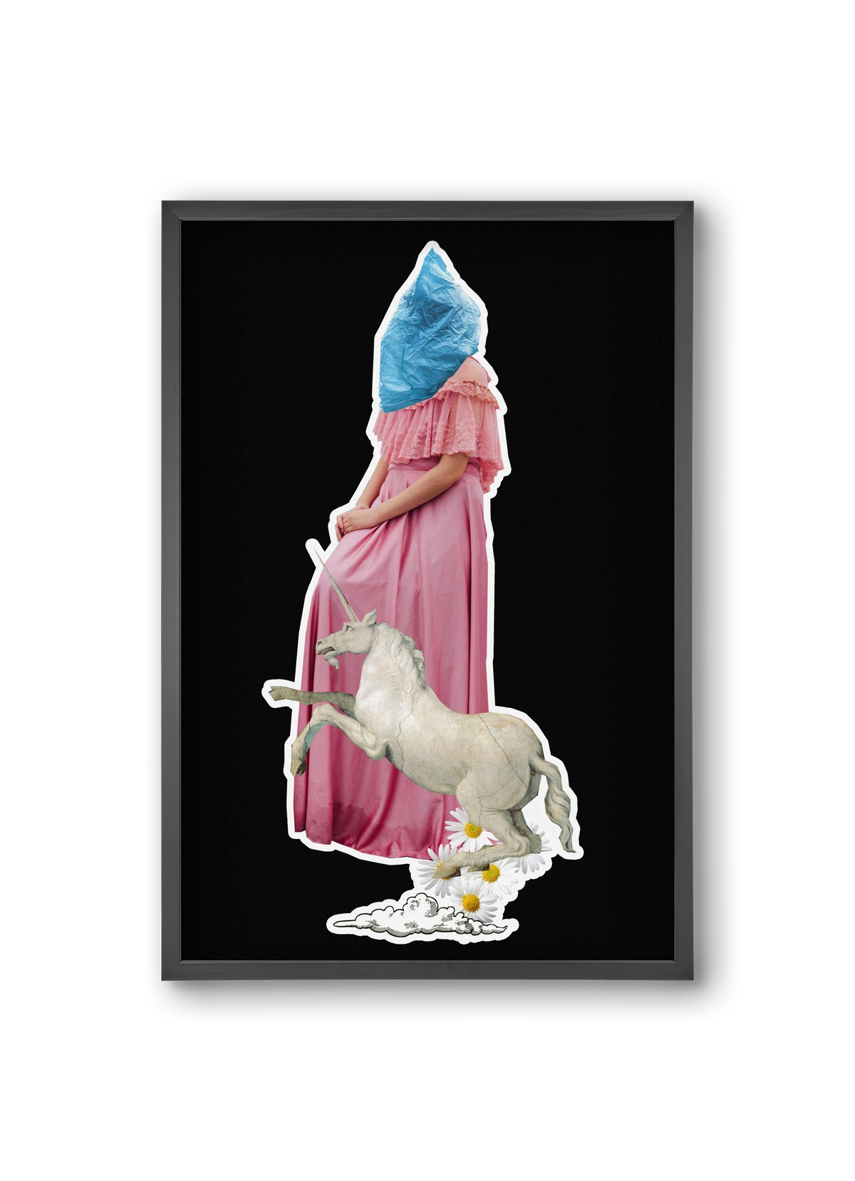 collage 4, 20x30 cm (20x30 cm), Fekete keret