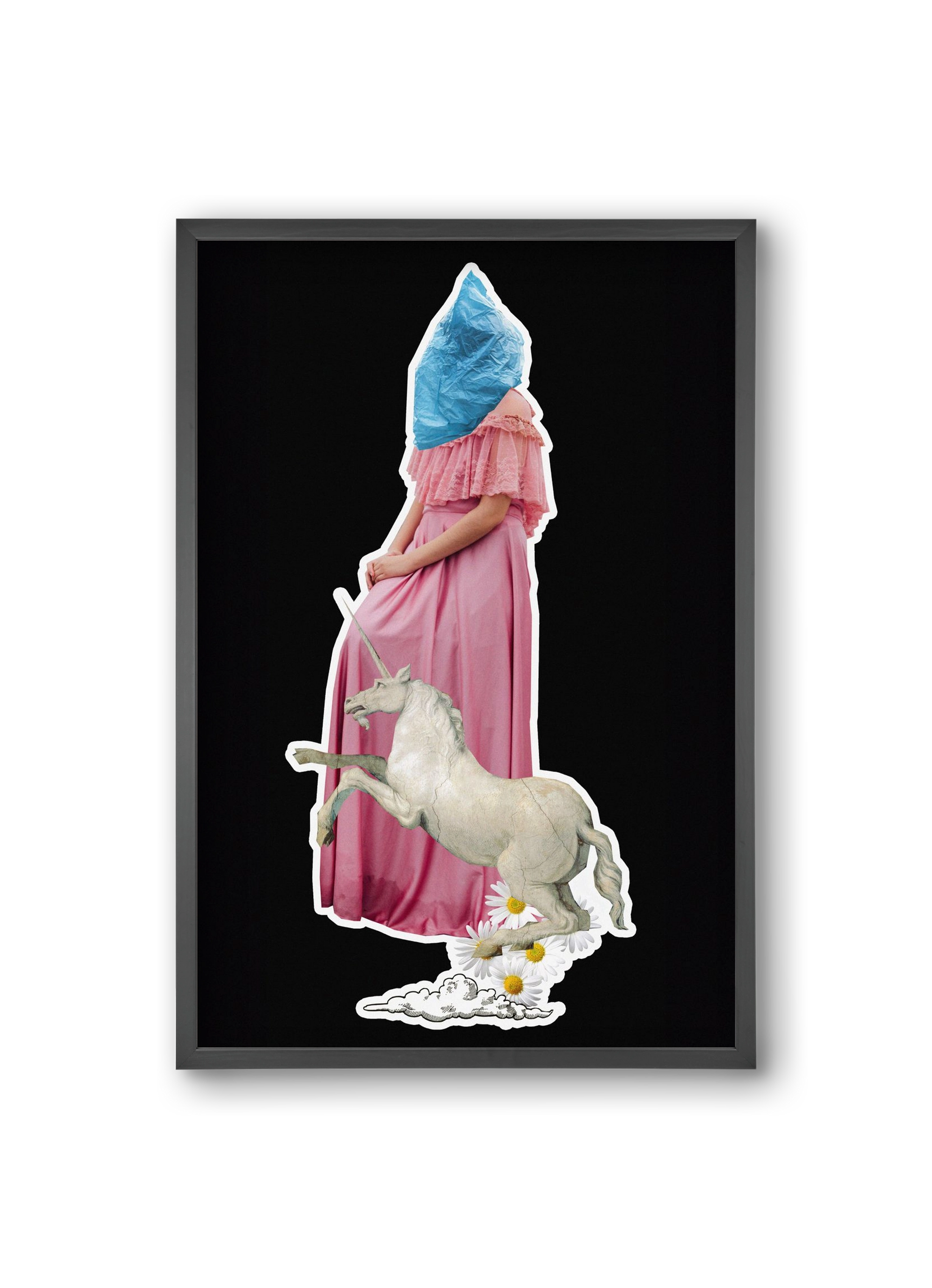 collage 4, 20x30 cm (20x30 cm), Fekete keret