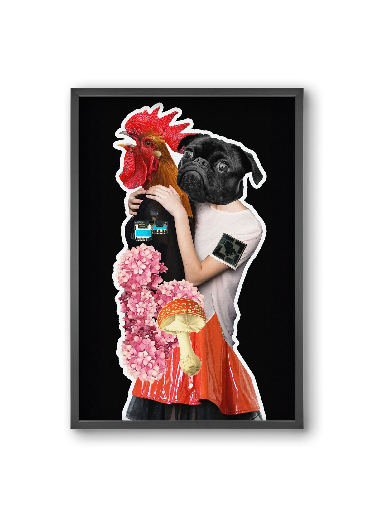 collage 5, 20x30 cm (20x30 cm), Fekete keret